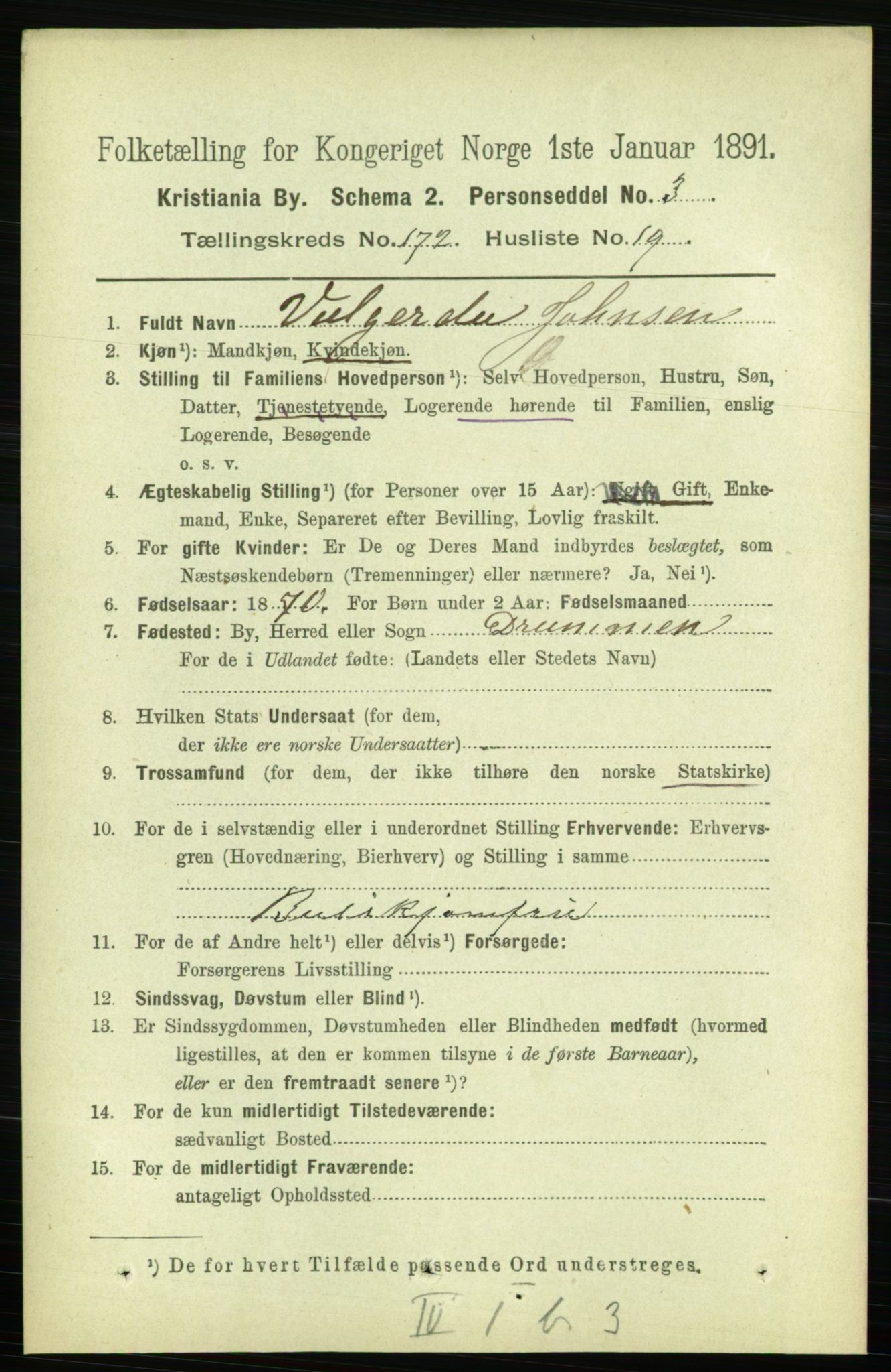 RA, 1891 census for 0301 Kristiania, 1891, p. 102456