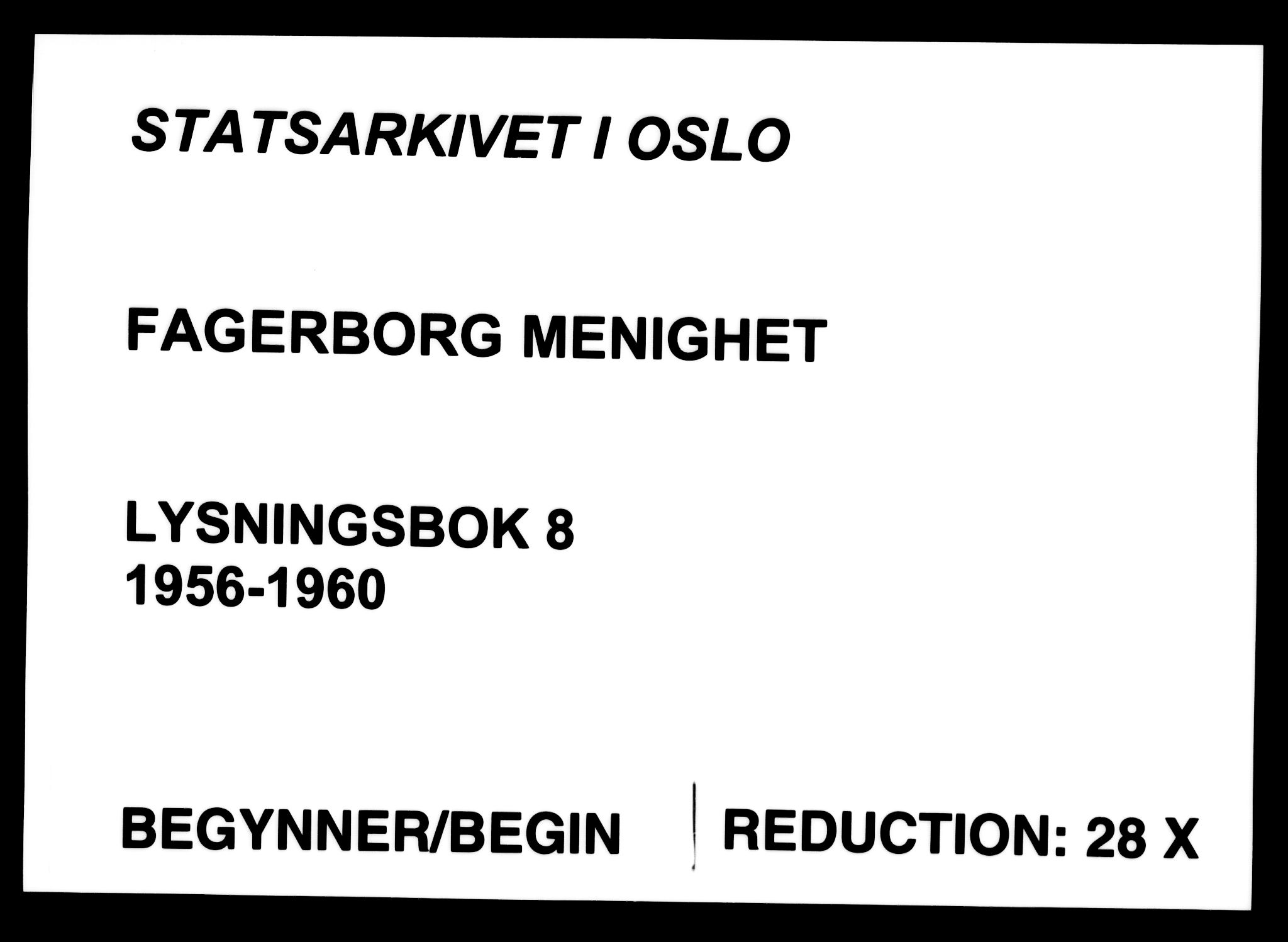 Fagerborg prestekontor Kirkebøker, SAO/A-10844/H/Ha/L0008: Banns register no. 8, 1956-1960