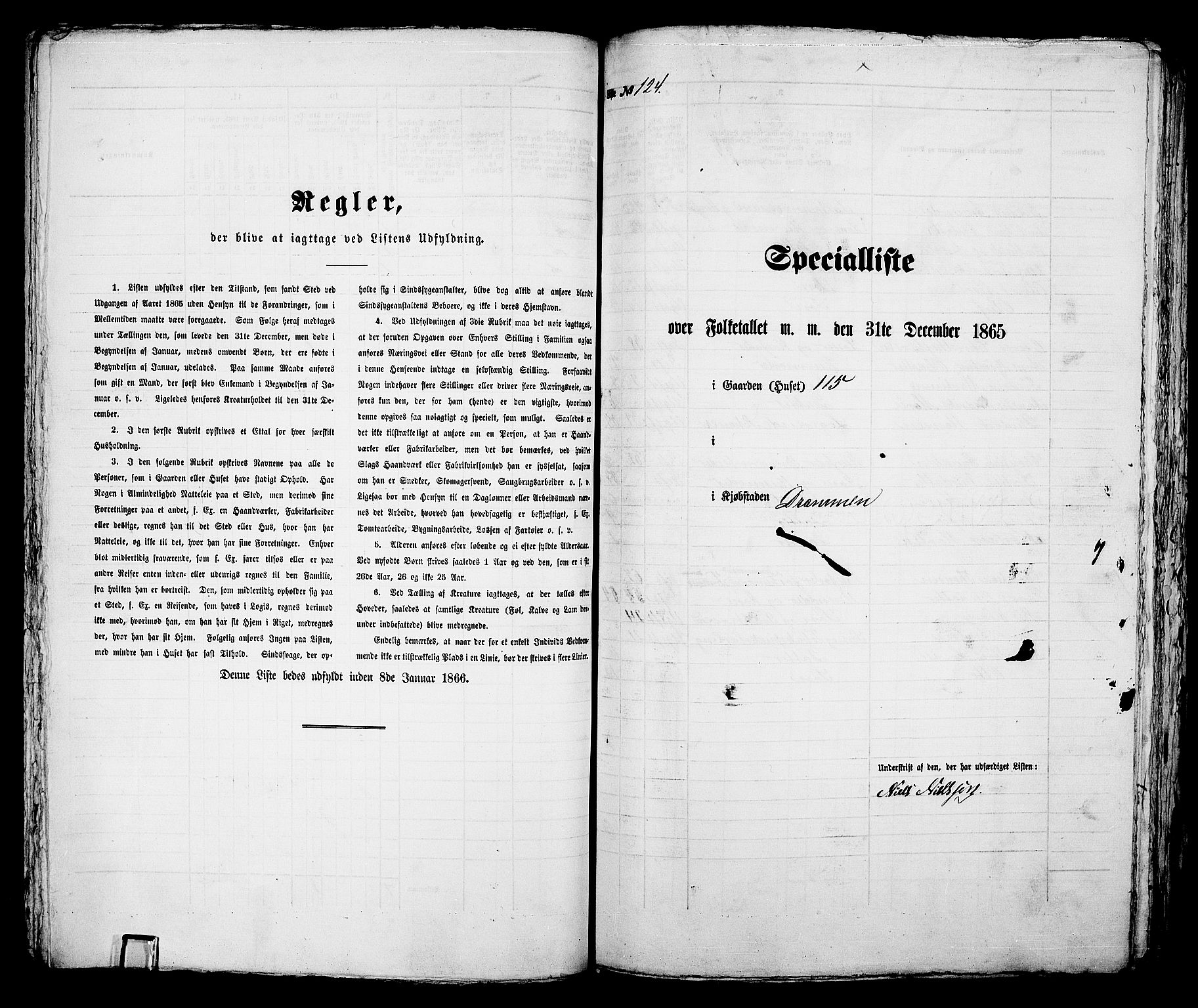 RA, 1865 census for Bragernes in Drammen, 1865, p. 267