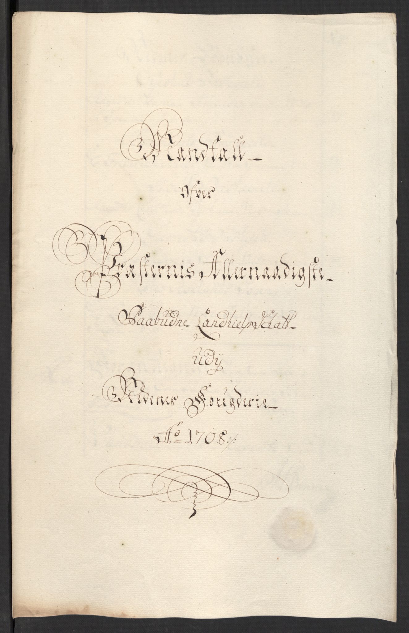 Rentekammeret inntil 1814, Reviderte regnskaper, Fogderegnskap, AV/RA-EA-4092/R39/L2318: Fogderegnskap Nedenes, 1706-1709, p. 286