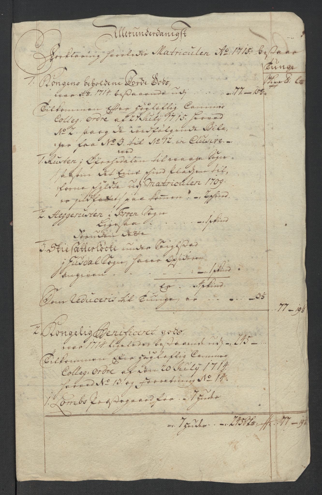 Rentekammeret inntil 1814, Reviderte regnskaper, Fogderegnskap, RA/EA-4092/R17/L1184: Fogderegnskap Gudbrandsdal, 1715, p. 78