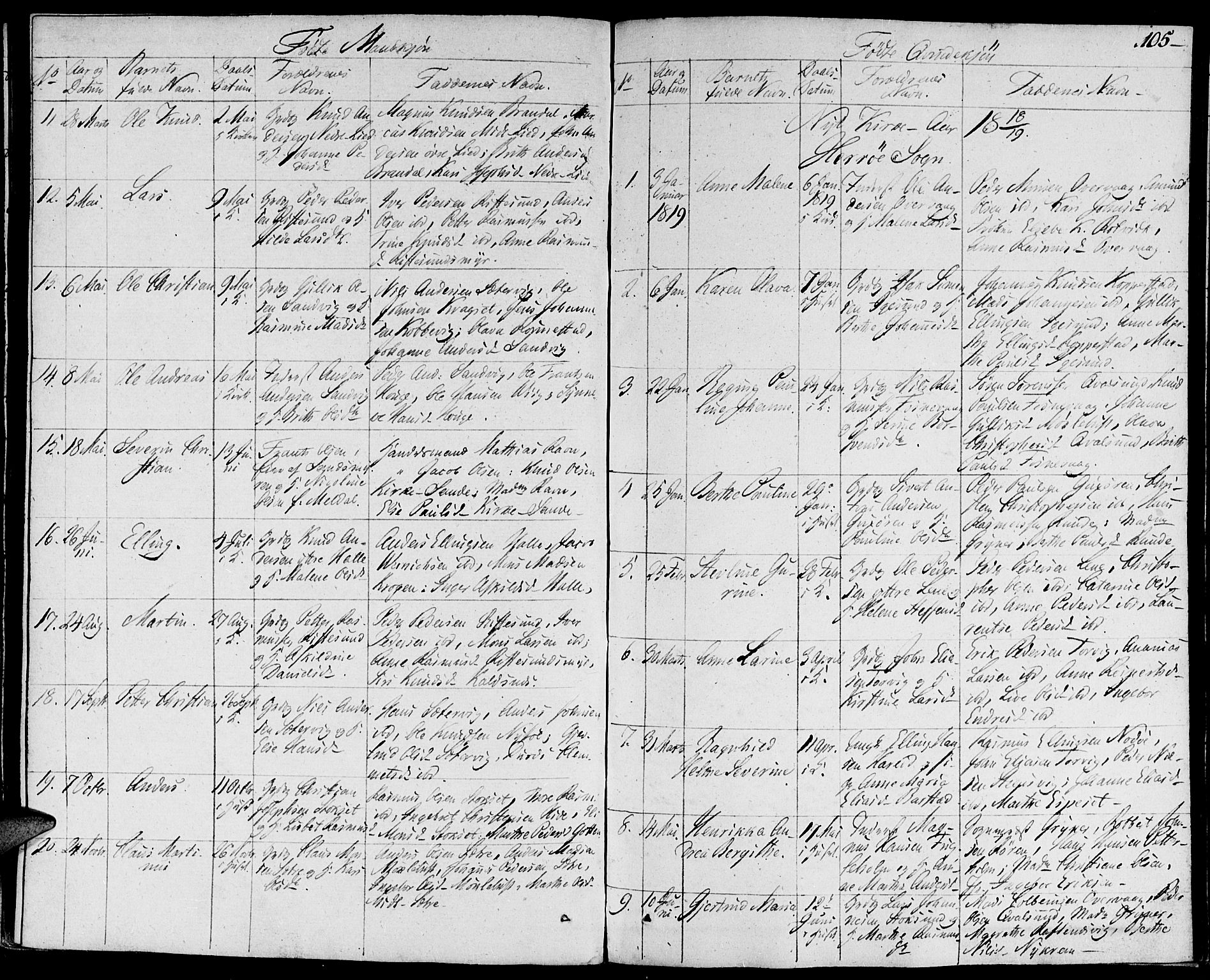 Ministerialprotokoller, klokkerbøker og fødselsregistre - Møre og Romsdal, SAT/A-1454/507/L0068: Parish register (official) no. 507A03, 1789-1825, p. 105