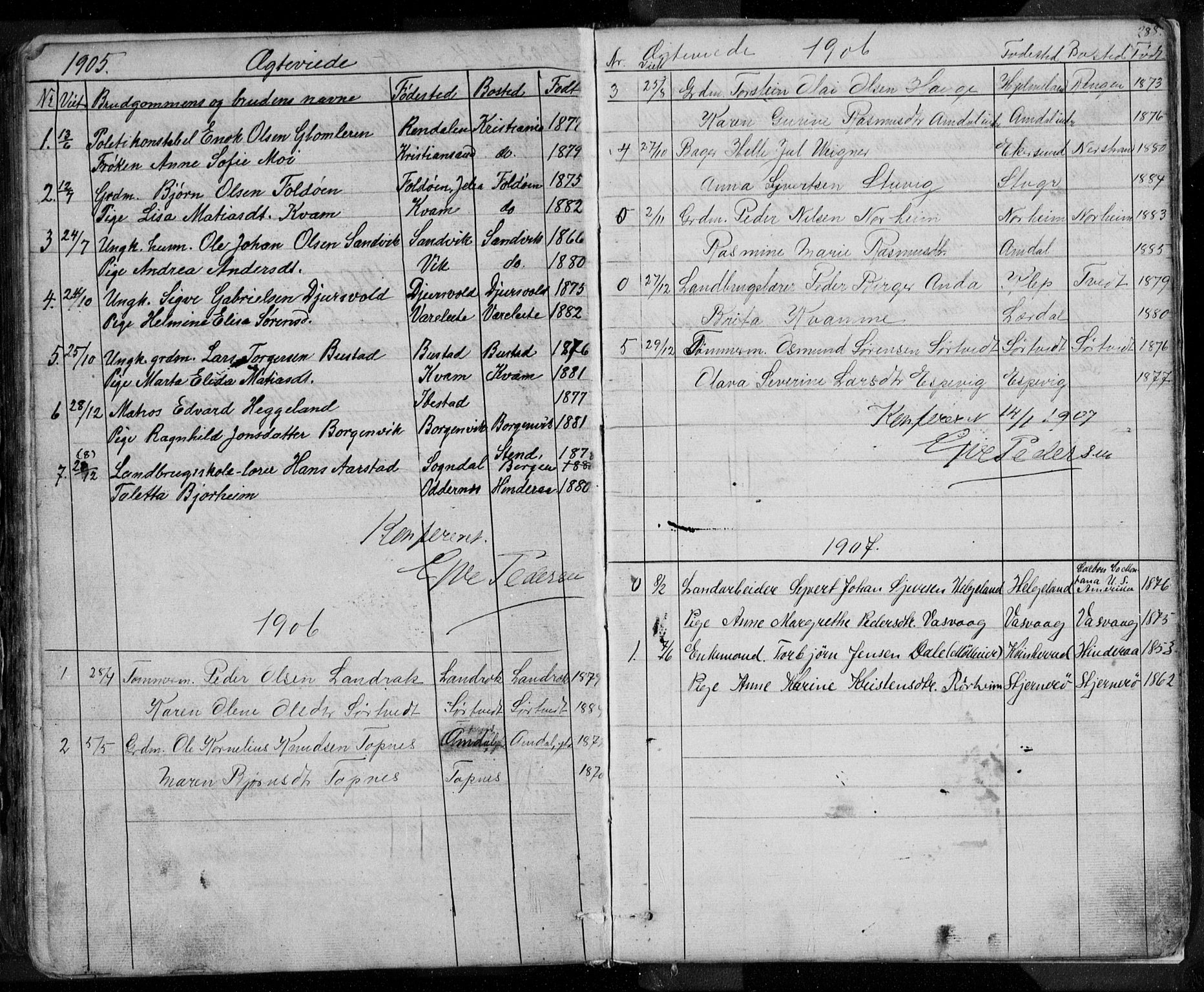 Nedstrand sokneprestkontor, SAST/A-101841/01/V: Parish register (copy) no. B 3, 1848-1933, p. 288