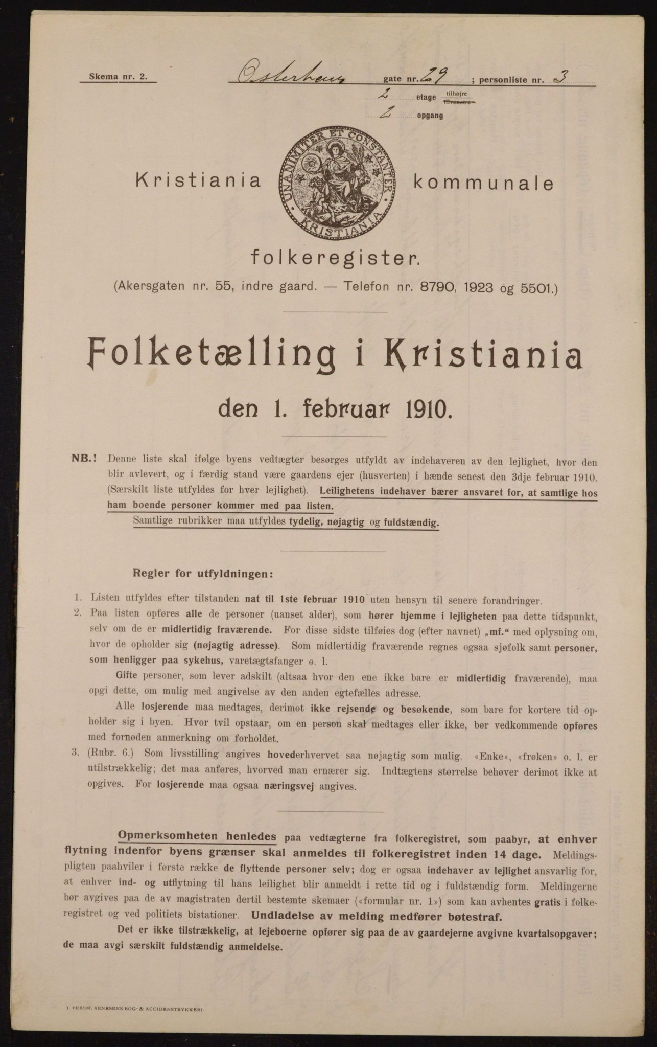 OBA, Municipal Census 1910 for Kristiania, 1910, p. 74768