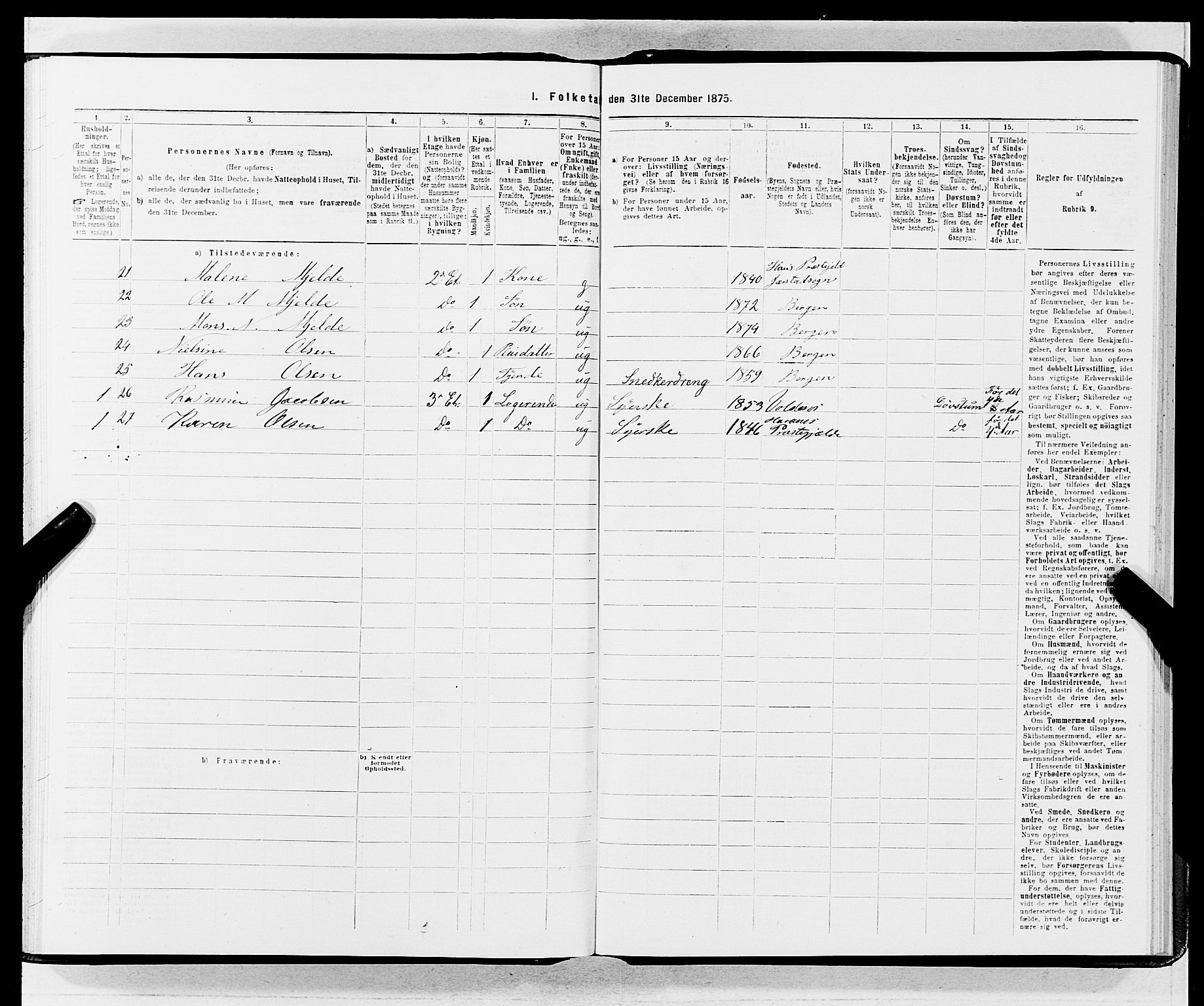 SAB, 1875 census for 1301 Bergen, 1875, p. 4012