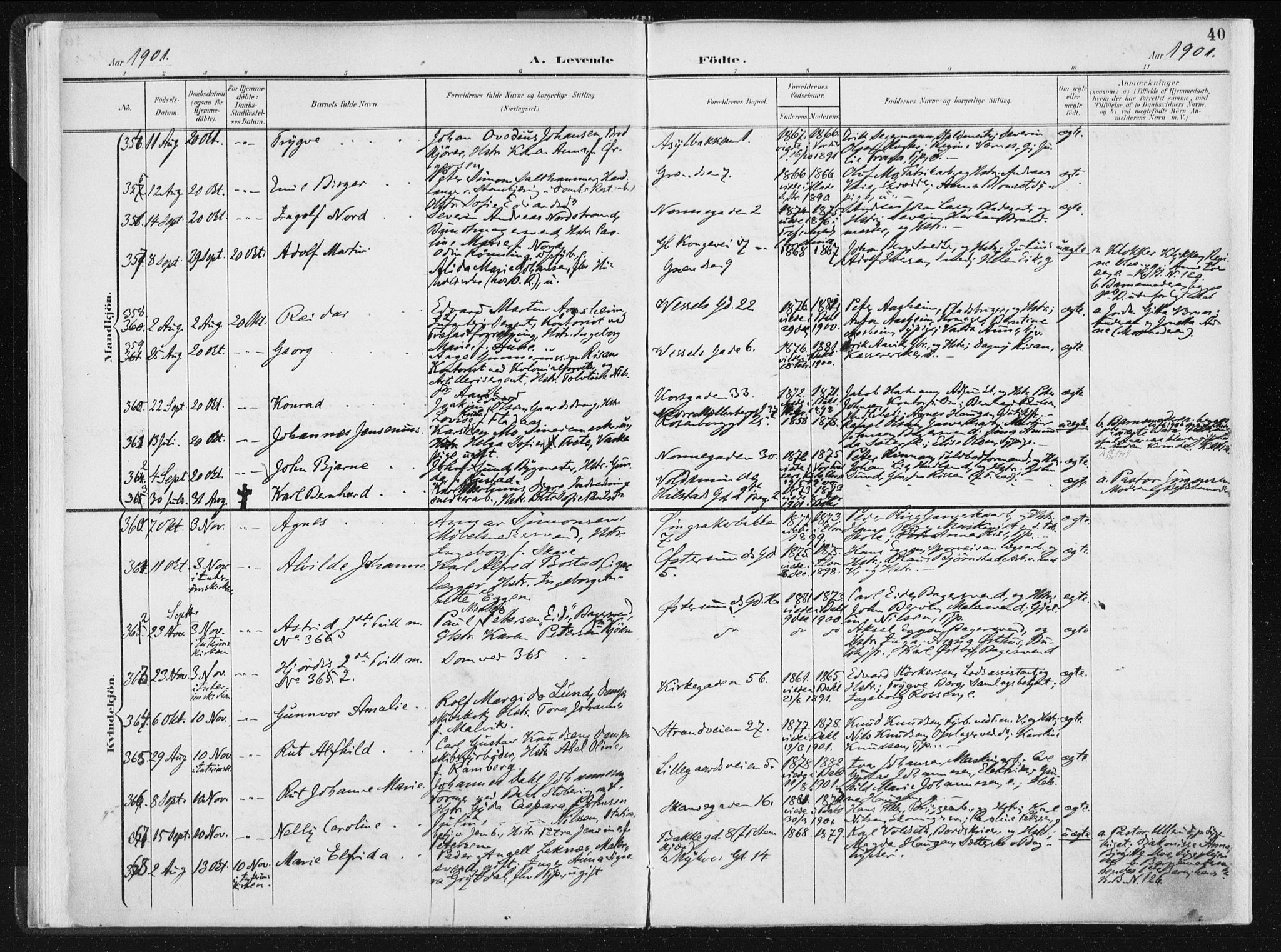 Ministerialprotokoller, klokkerbøker og fødselsregistre - Sør-Trøndelag, SAT/A-1456/604/L0199: Parish register (official) no. 604A20I, 1901-1906, p. 40