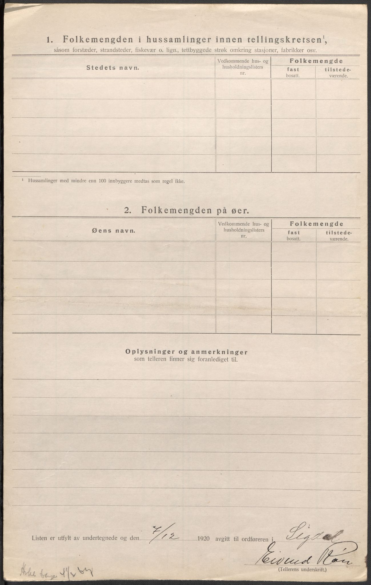 SAKO, 1920 census for Sigdal, 1920, p. 29