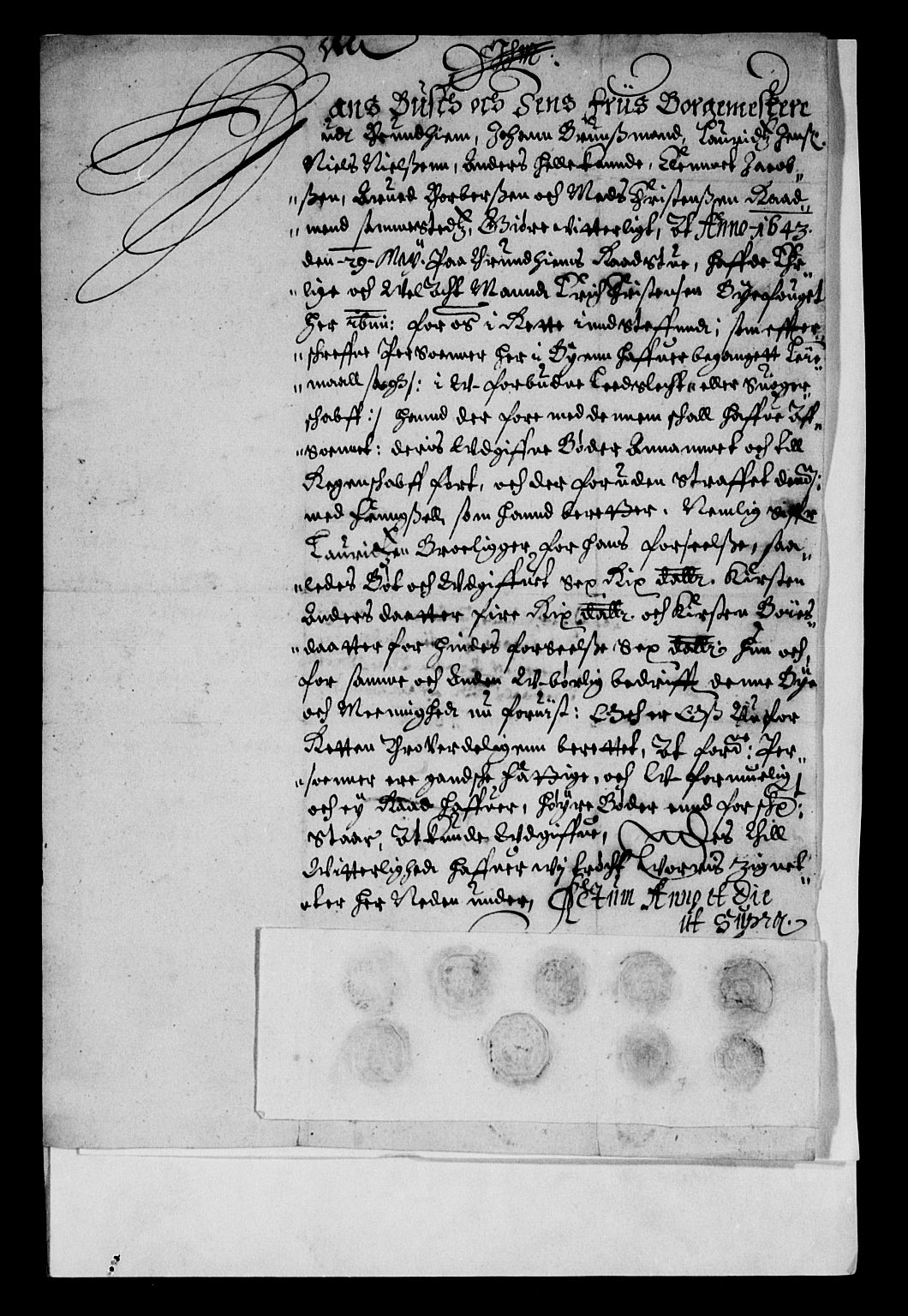 Rentekammeret inntil 1814, Reviderte regnskaper, Lensregnskaper, AV/RA-EA-5023/R/Rb/Rbw/L0073: Trondheim len, 1629-1643