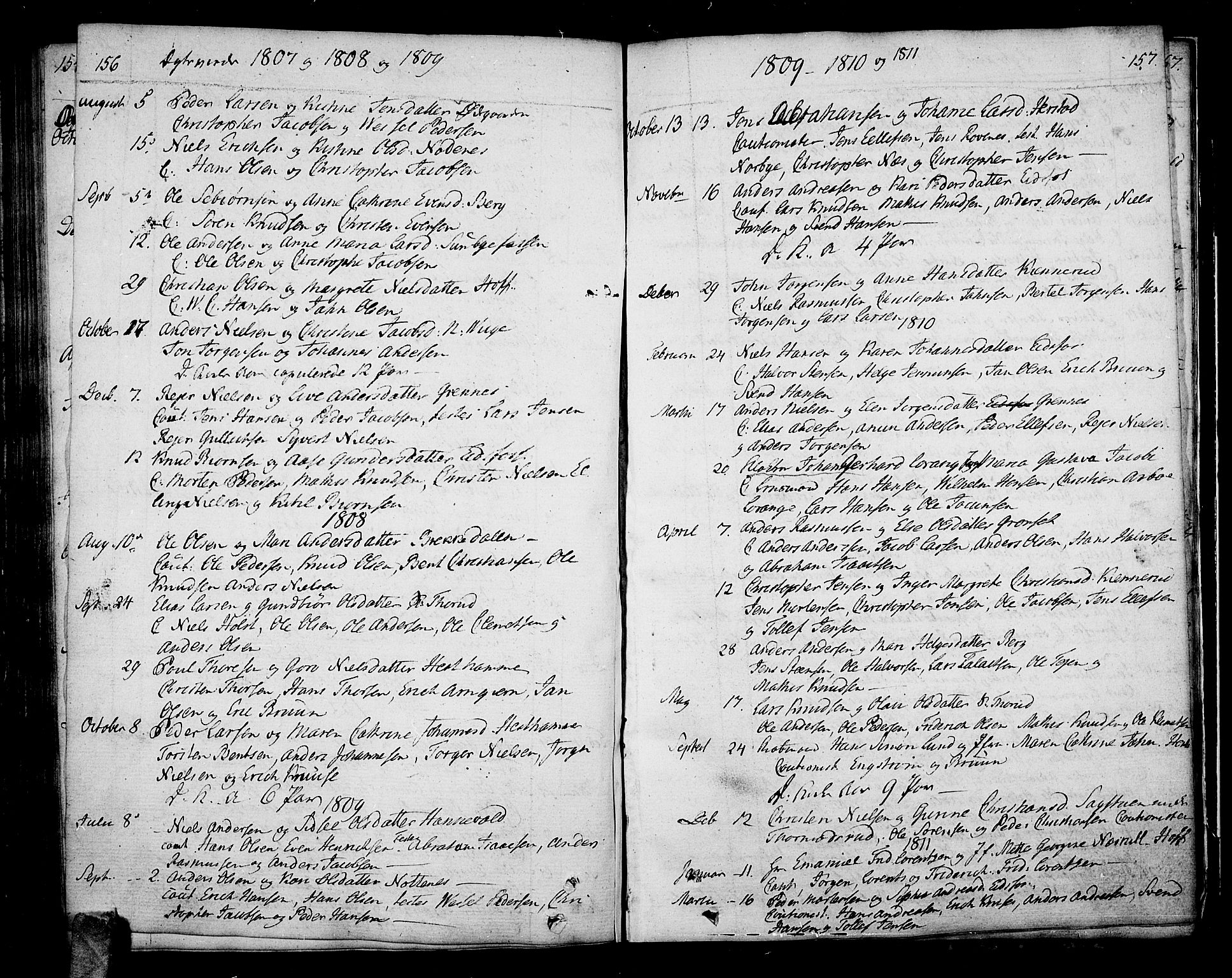 Hof kirkebøker, SAKO/A-64/F/Fa/L0003: Parish register (official) no. I 3, 1782-1814, p. 156-157