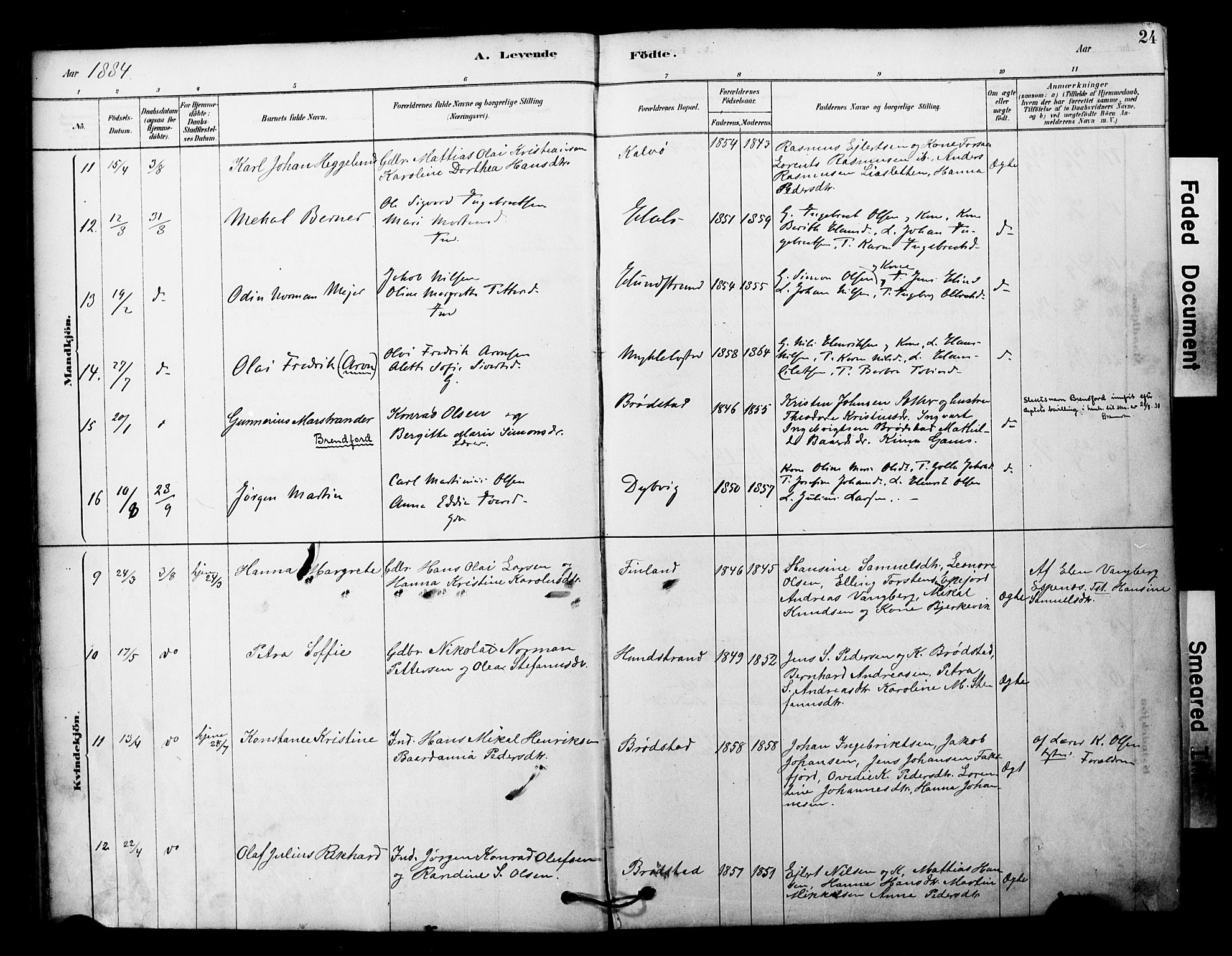 Tranøy sokneprestkontor, AV/SATØ-S-1313/I/Ia/Iaa/L0011kirke: Parish register (official) no. 11, 1878-1904, p. 24