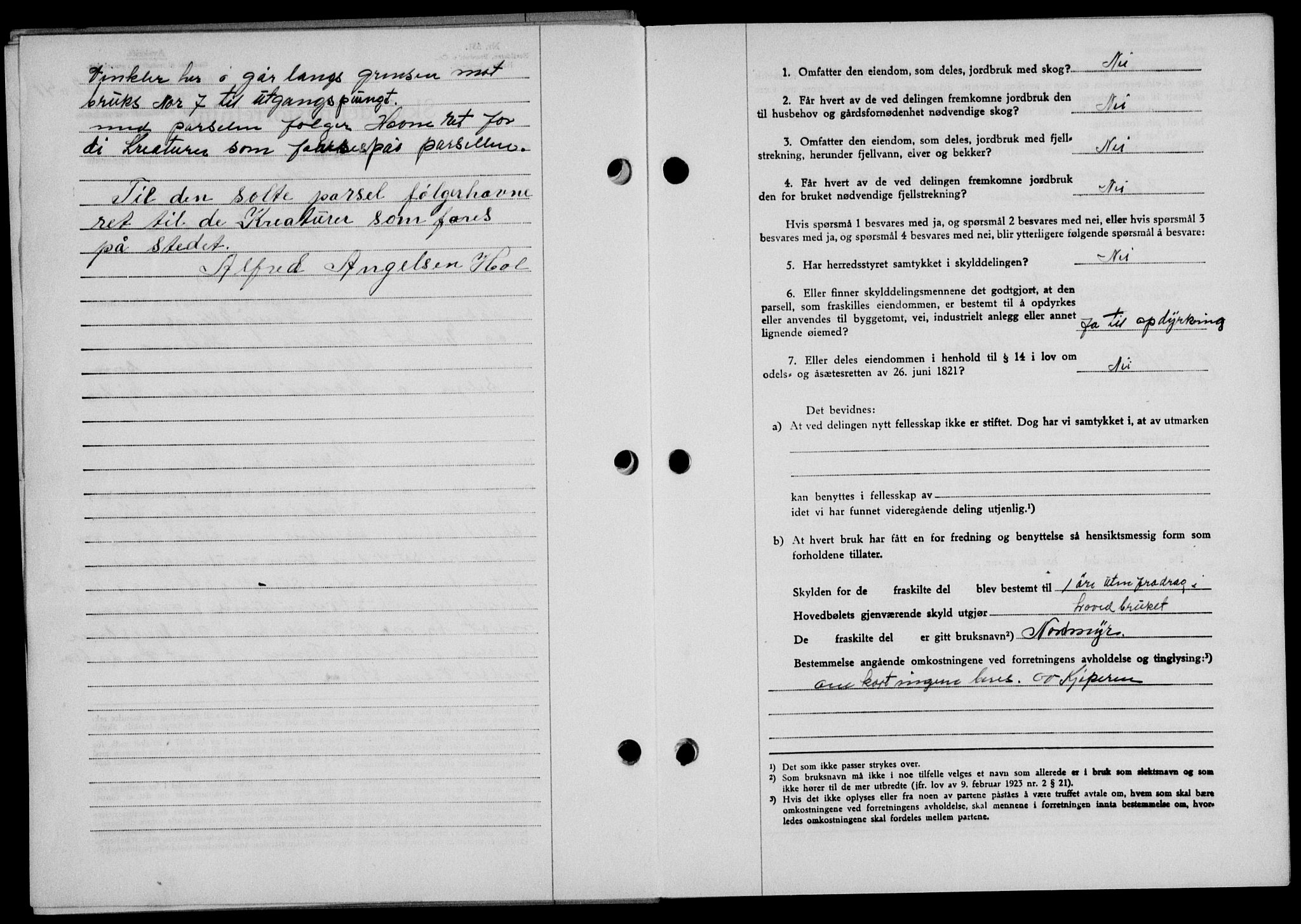 Lofoten sorenskriveri, SAT/A-0017/1/2/2C/L0008a: Mortgage book no. 8a, 1940-1941, Diary no: : 352/1941