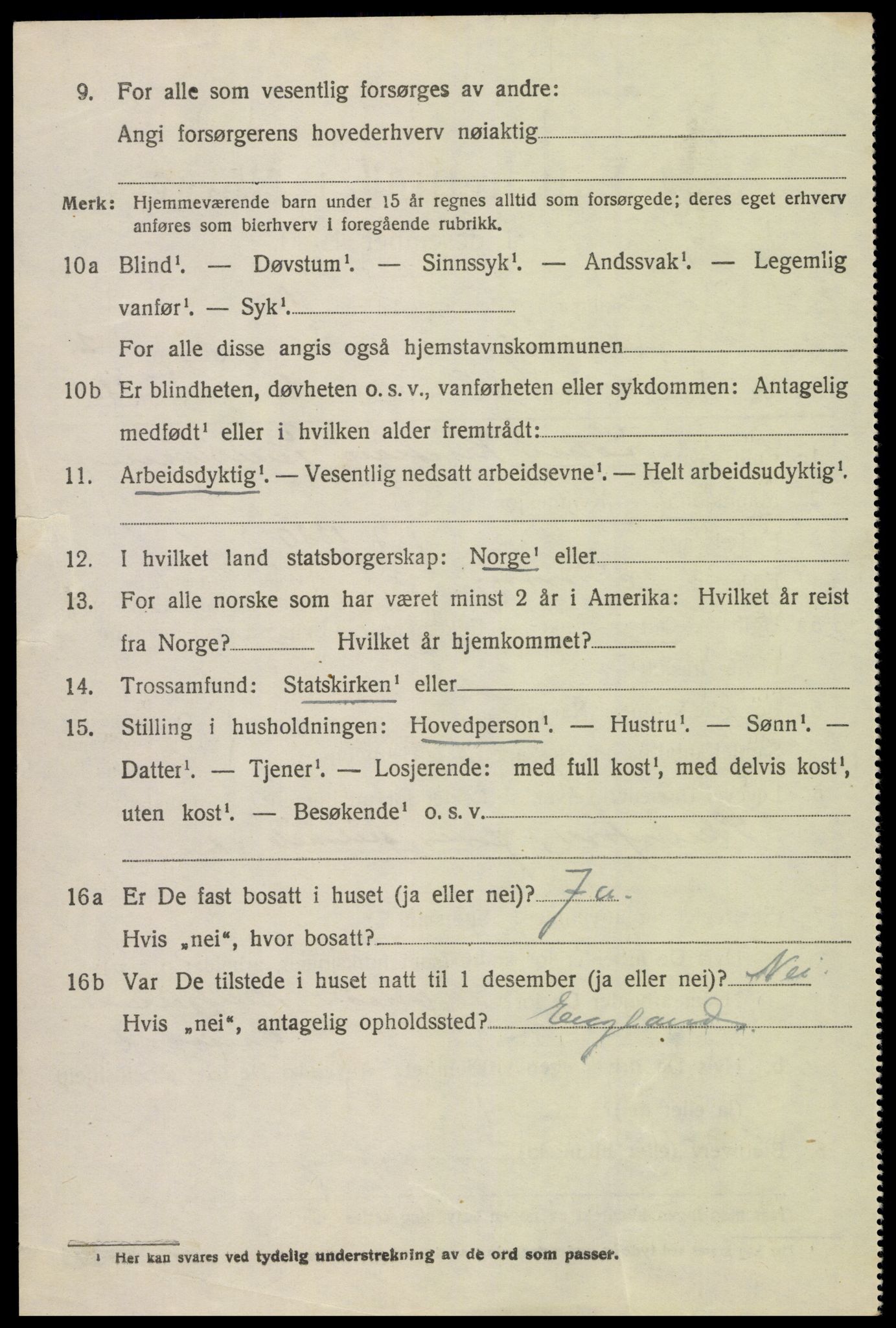 SAK, 1920 census for Tromøy, 1920, p. 1888