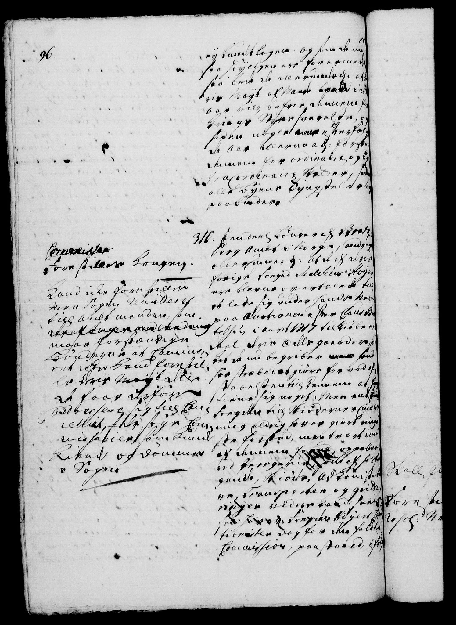 Rentekammeret, Kammerkanselliet, RA/EA-3111/G/Gh/Gha/L0001: Norsk ekstraktmemorialprotokoll, sak. 1-375 (merket RK 53.46), 1720, p. 96