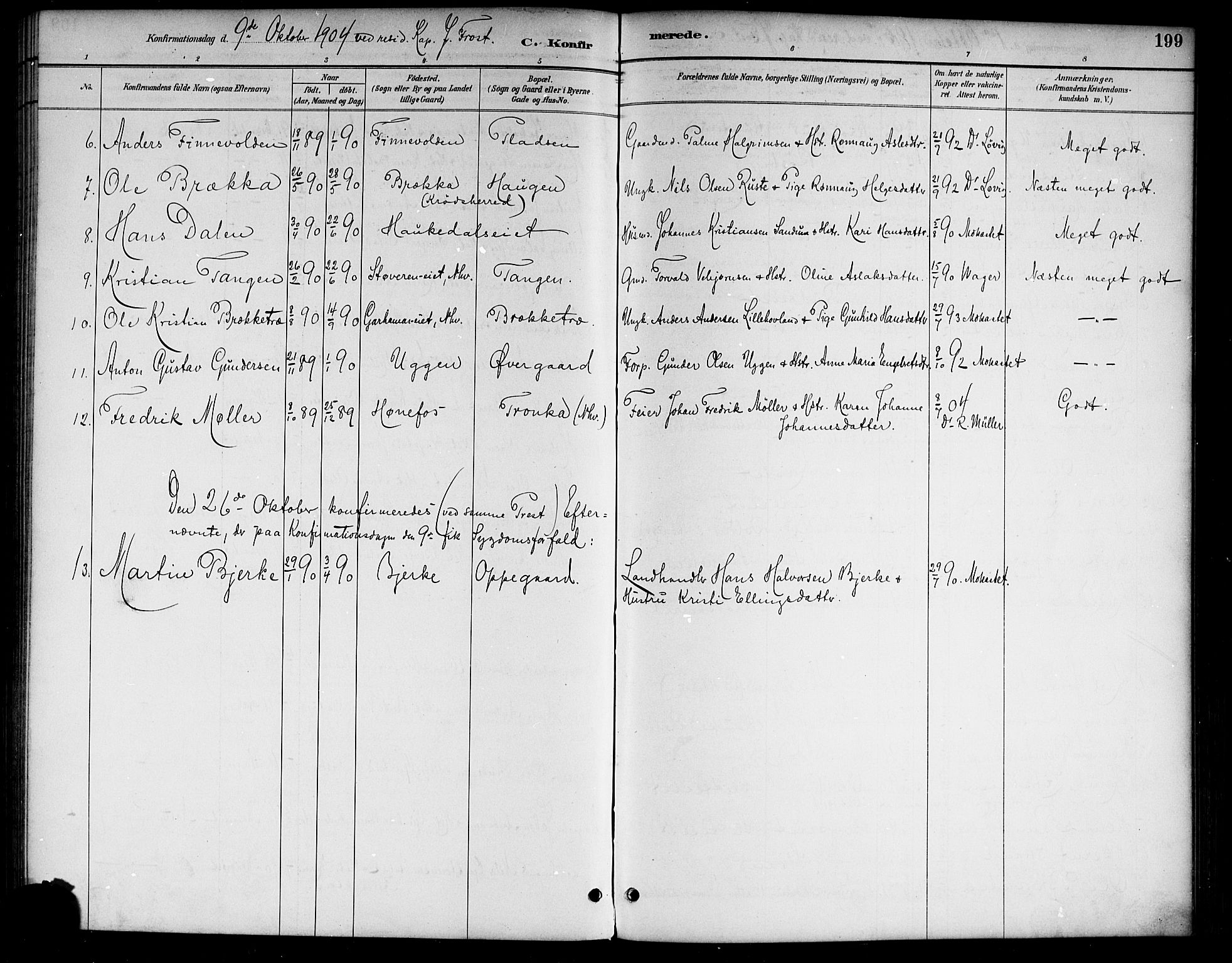 Lunder kirkebøker, AV/SAKO-A-629/G/Ga/L0004: Parish register (copy) no. I 4, 1889-1917, p. 199