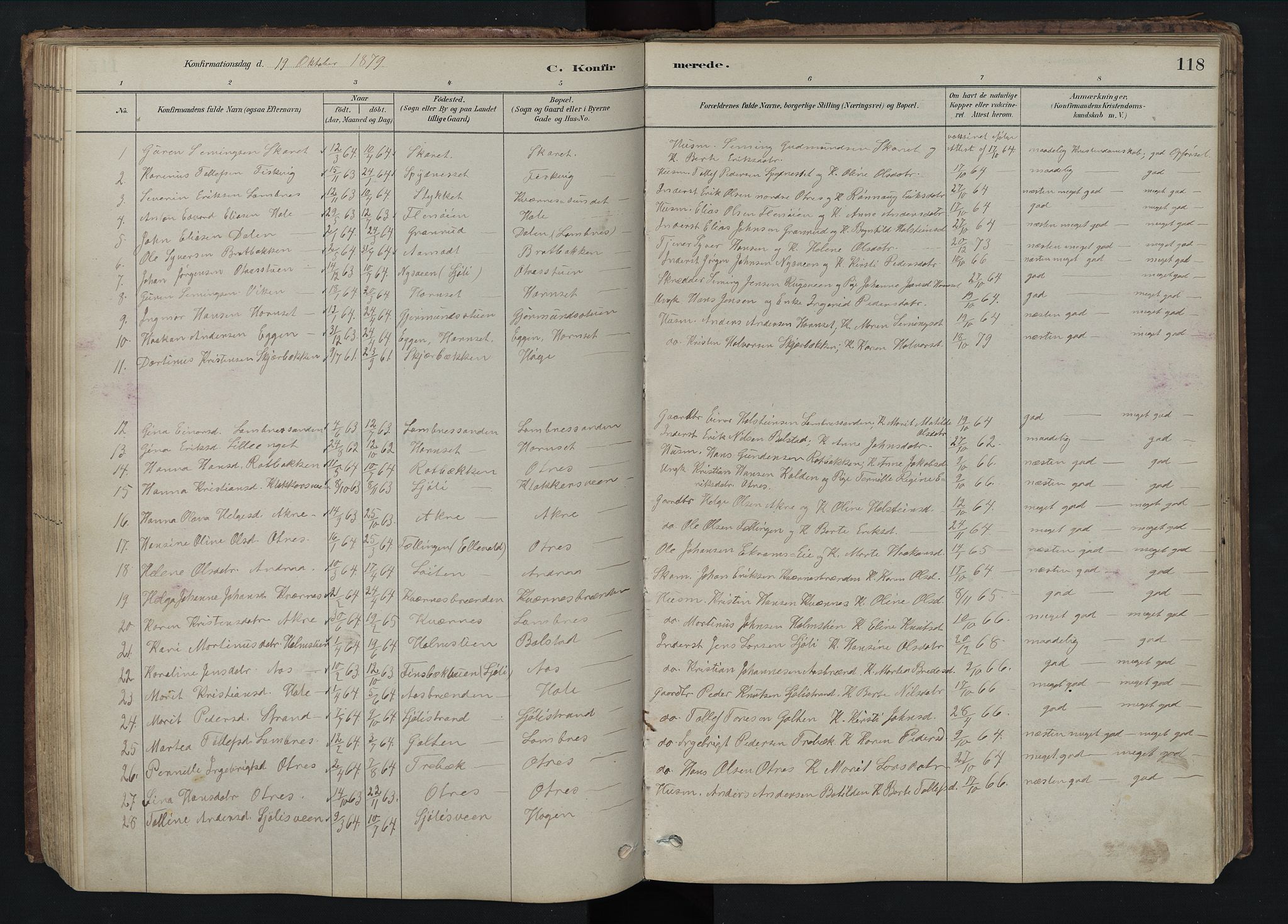 Rendalen prestekontor, SAH/PREST-054/H/Ha/Hab/L0009: Parish register (copy) no. 9, 1879-1902, p. 118