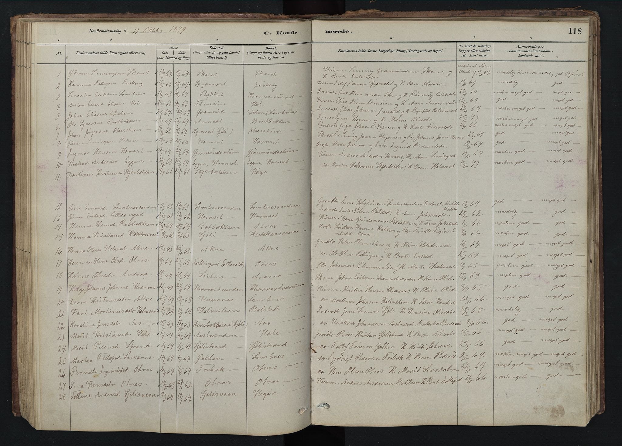 Rendalen prestekontor, AV/SAH-PREST-054/H/Ha/Hab/L0009: Parish register (copy) no. 9, 1879-1902, p. 118