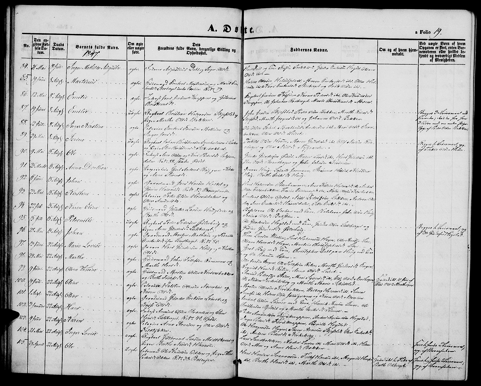 Elverum prestekontor, AV/SAH-PREST-044/H/Ha/Hab/L0002: Parish register (copy) no. 2, 1845-1855, p. 19