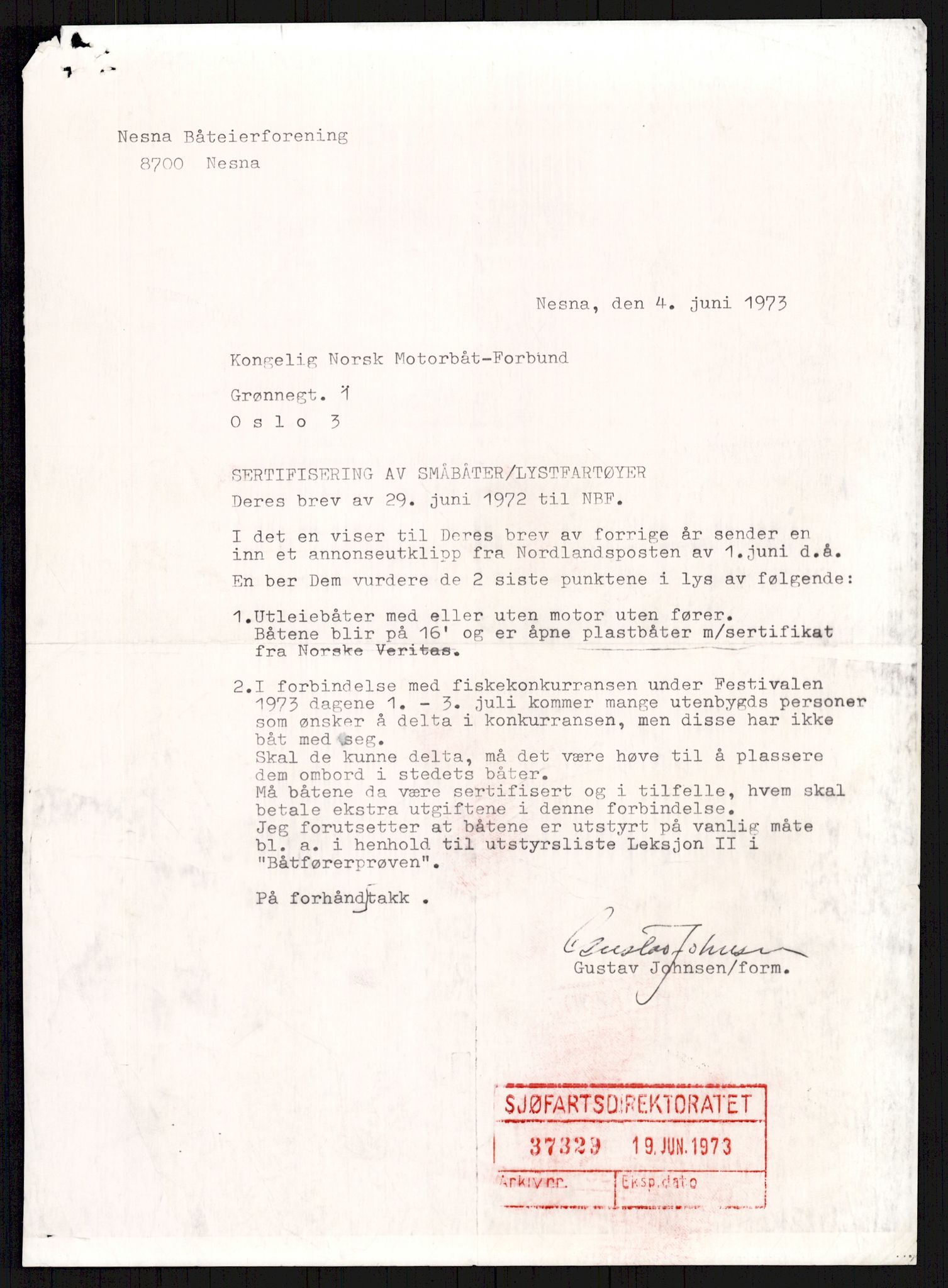 Sjøfartsdirektoratet med forløpere, generelt arkiv, AV/RA-S-1407/D/Du/Duc/L0641/0004: Skipskontrollen - Forskrifter    / Utleiebåter (2 mapper), 1977-1989, p. 395