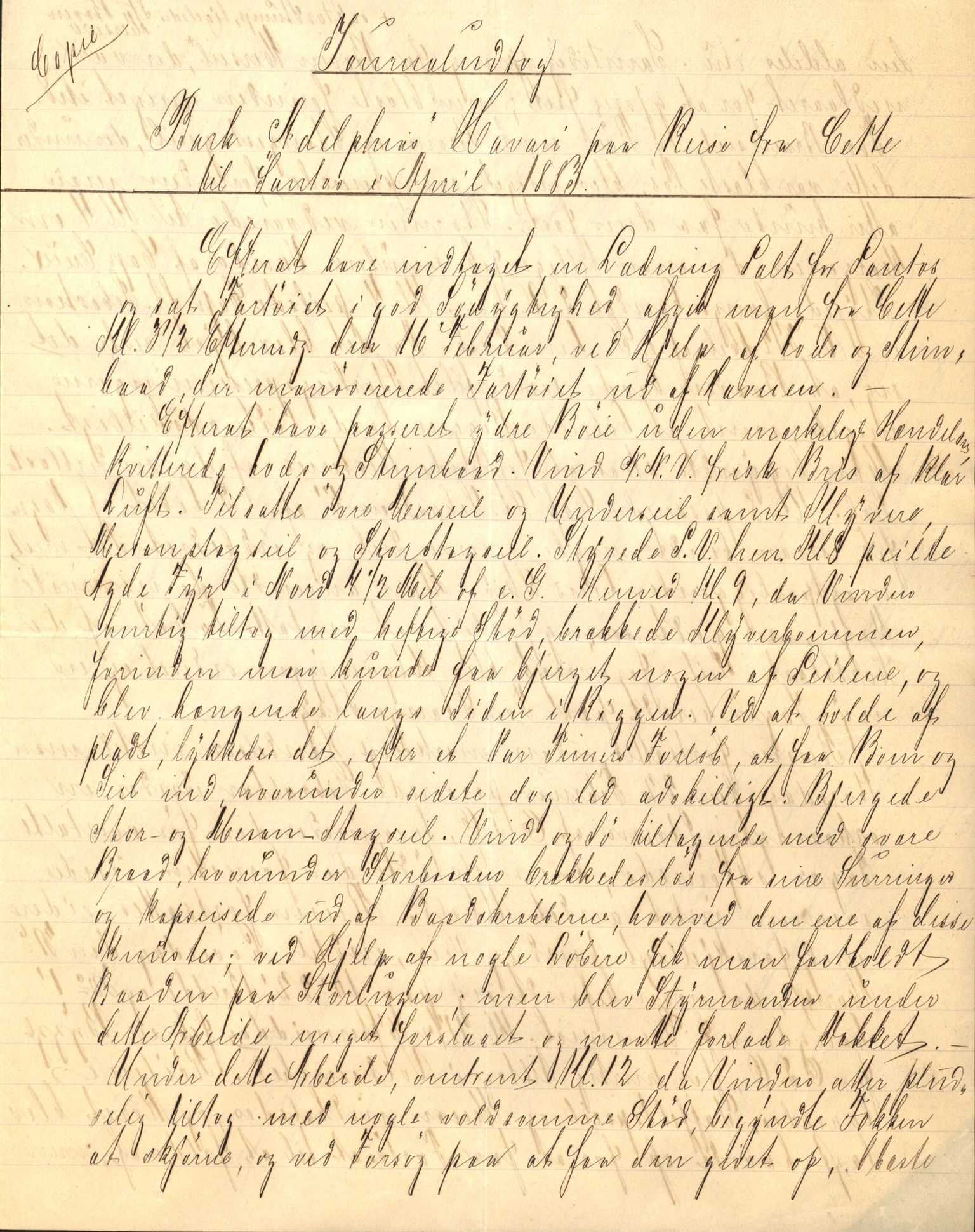 Pa 63 - Østlandske skibsassuranceforening, VEMU/A-1079/G/Ga/L0016/0001: Havaridokumenter / Flora, Glarus, Gefion, Adelphia, Gibraltar, 1883, p. 9