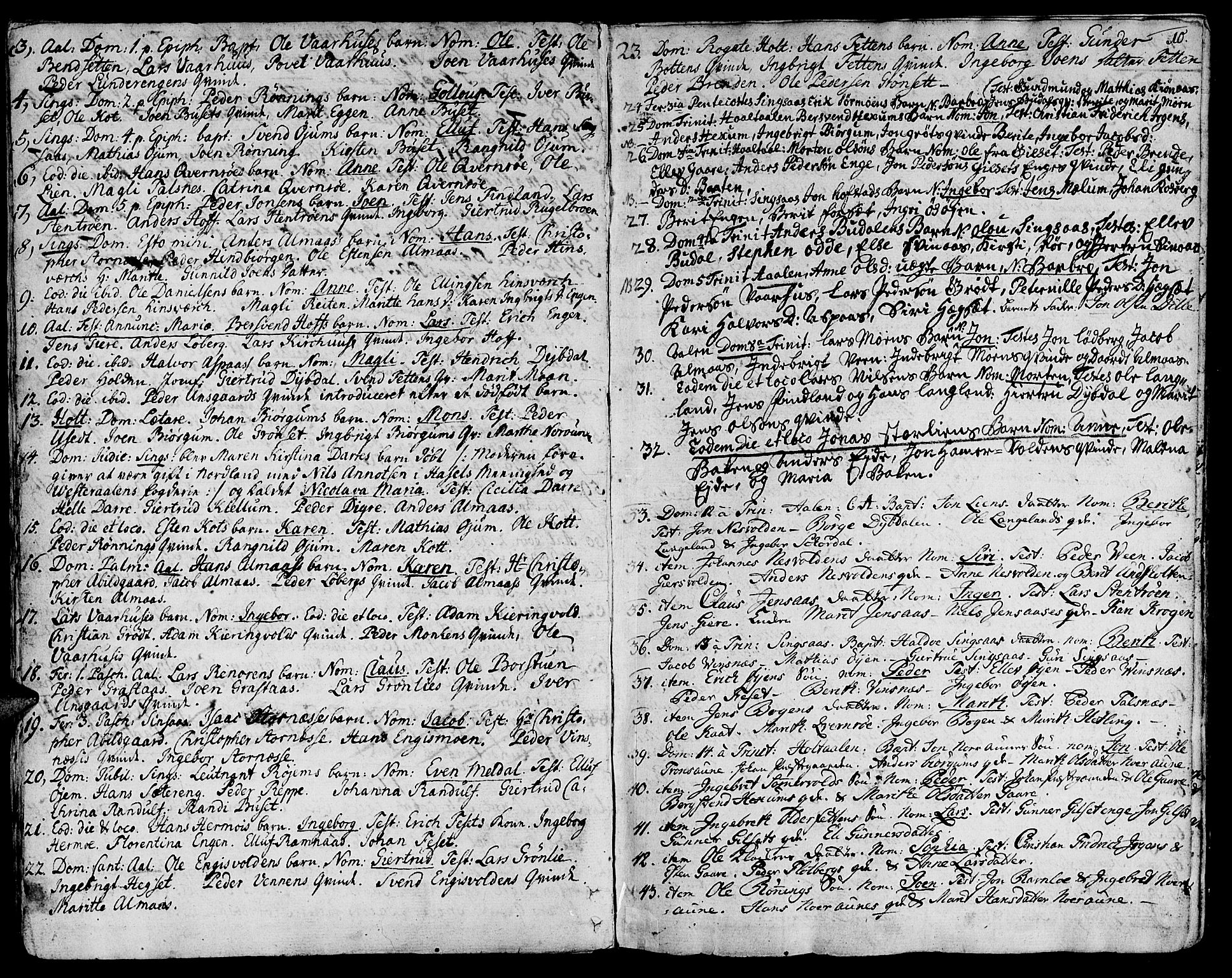 Ministerialprotokoller, klokkerbøker og fødselsregistre - Sør-Trøndelag, SAT/A-1456/685/L0952: Parish register (official) no. 685A01, 1745-1804, p. 10