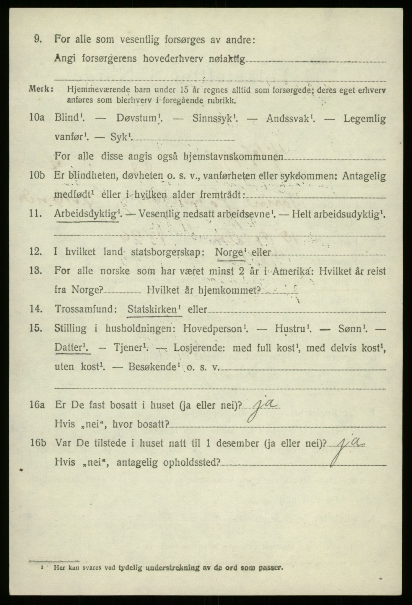 SAB, 1920 census for Gloppen, 1920, p. 4305