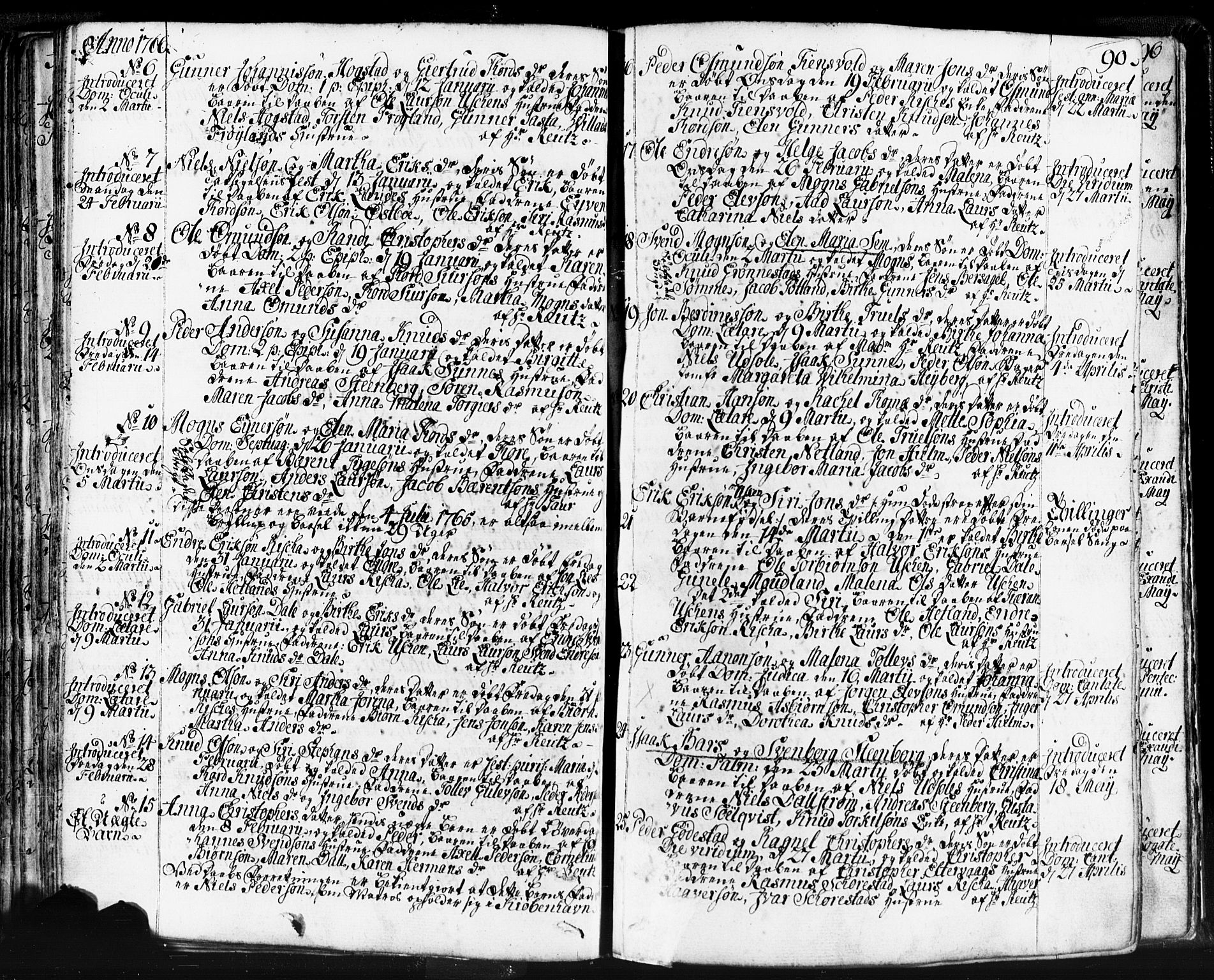 Domkirken sokneprestkontor, SAST/A-101812/001/30/30BB/L0004: Parish register (copy) no. B 4, 1752-1790, p. 90