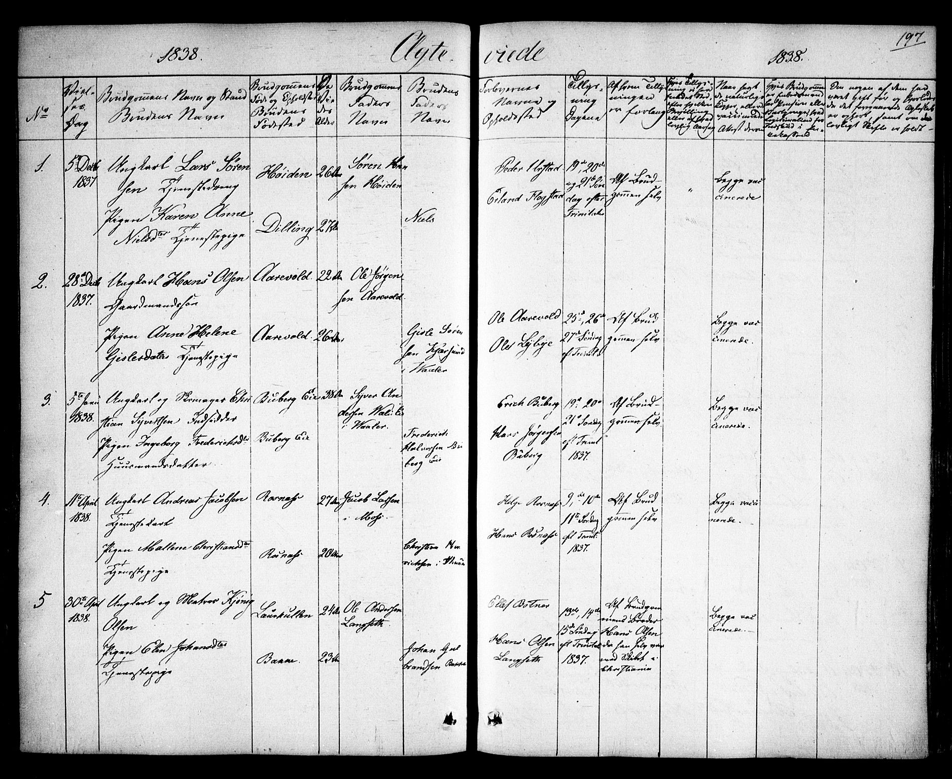 Rygge prestekontor Kirkebøker, AV/SAO-A-10084b/F/Fa/L0004: Parish register (official) no. 4, 1836-1851, p. 197