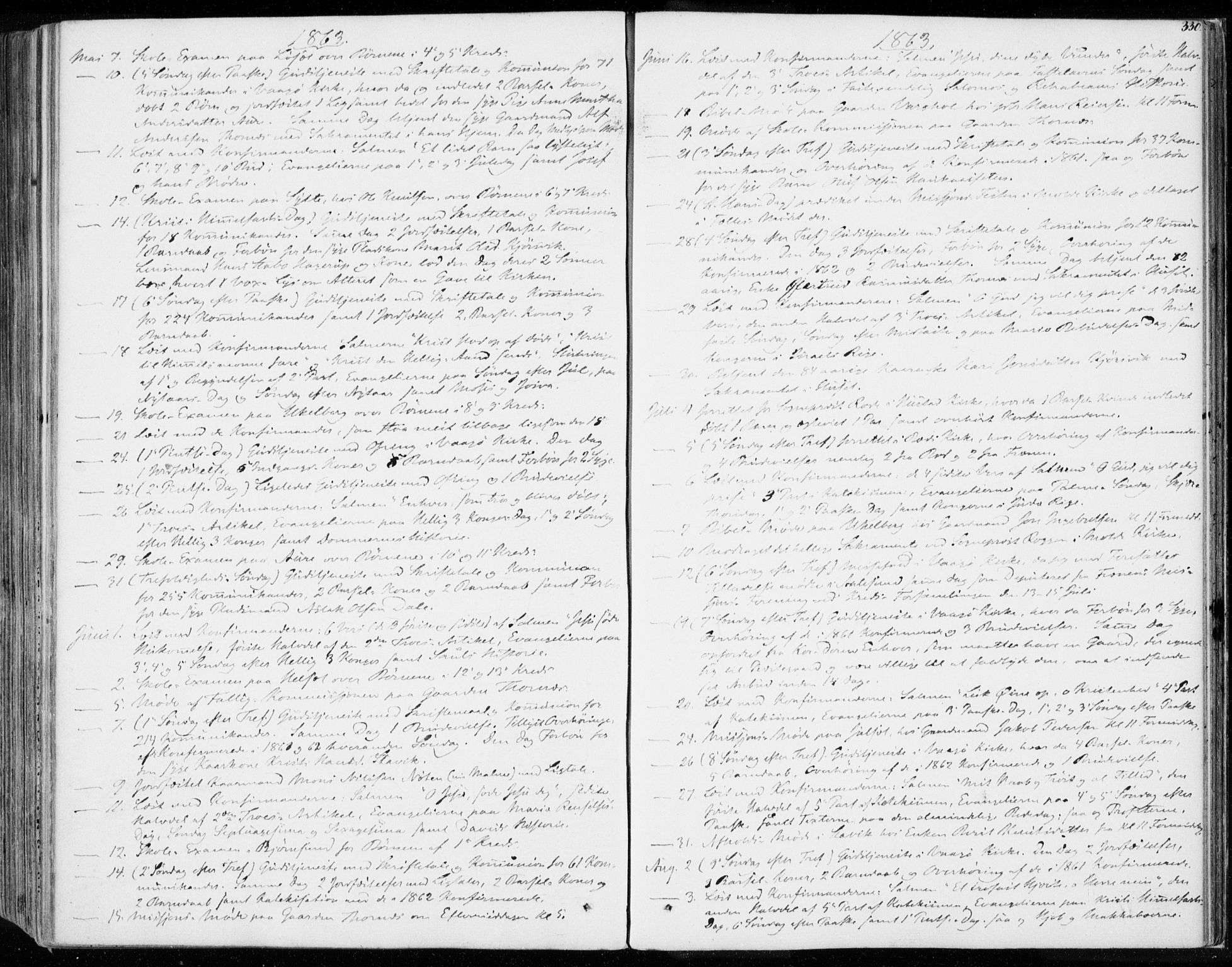 Ministerialprotokoller, klokkerbøker og fødselsregistre - Møre og Romsdal, SAT/A-1454/565/L0748: Parish register (official) no. 565A02, 1845-1872, p. 330