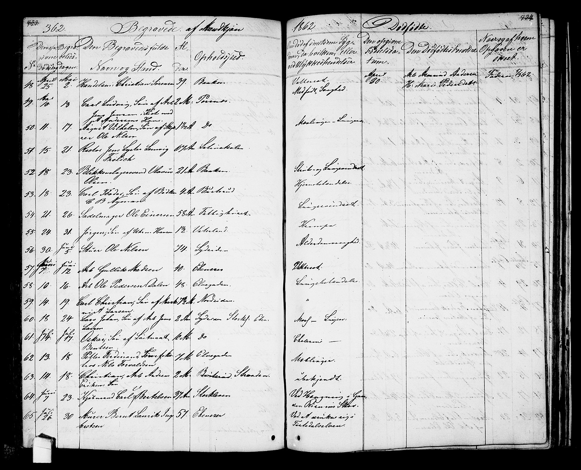 Halden prestekontor Kirkebøker, AV/SAO-A-10909/G/Ga/L0005a: Parish register (copy) no. 5A, 1855-1864, p. 362