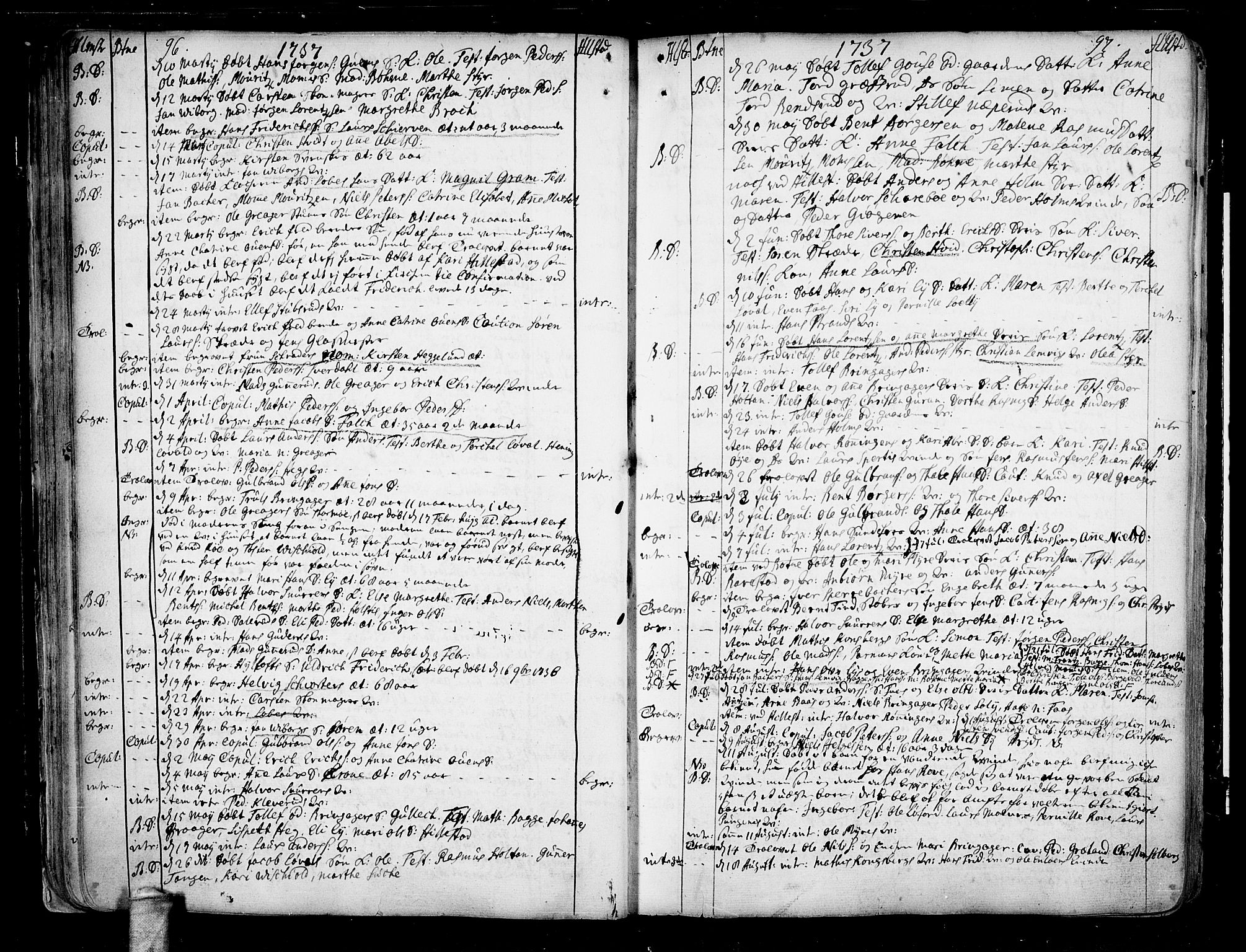 Botne kirkebøker, AV/SAKO-A-340/F/Fa/L0001a: Parish register (official) no. I 1A, 1707-1778, p. 96-97