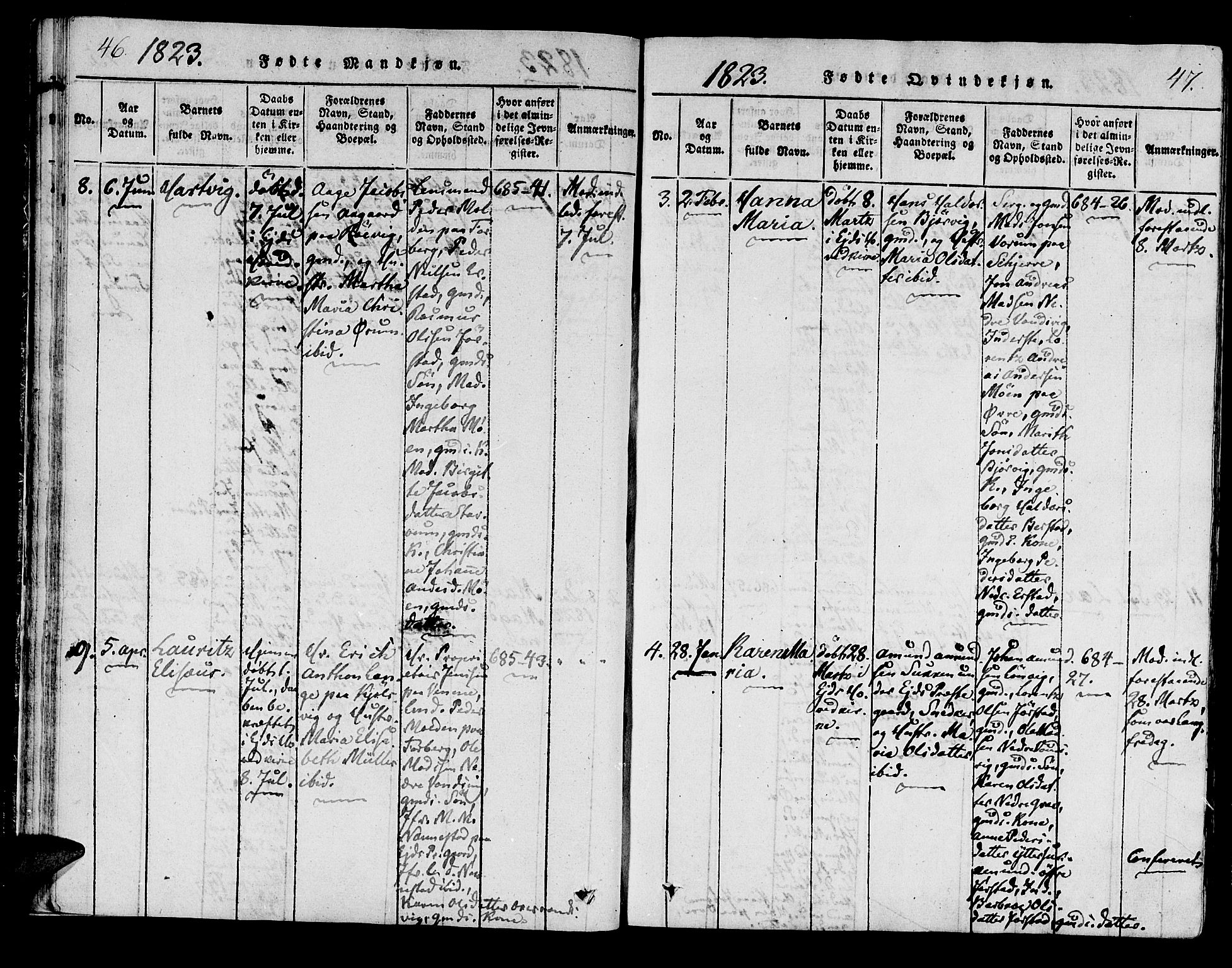 Ministerialprotokoller, klokkerbøker og fødselsregistre - Nord-Trøndelag, AV/SAT-A-1458/722/L0217: Parish register (official) no. 722A04, 1817-1842, p. 46-47