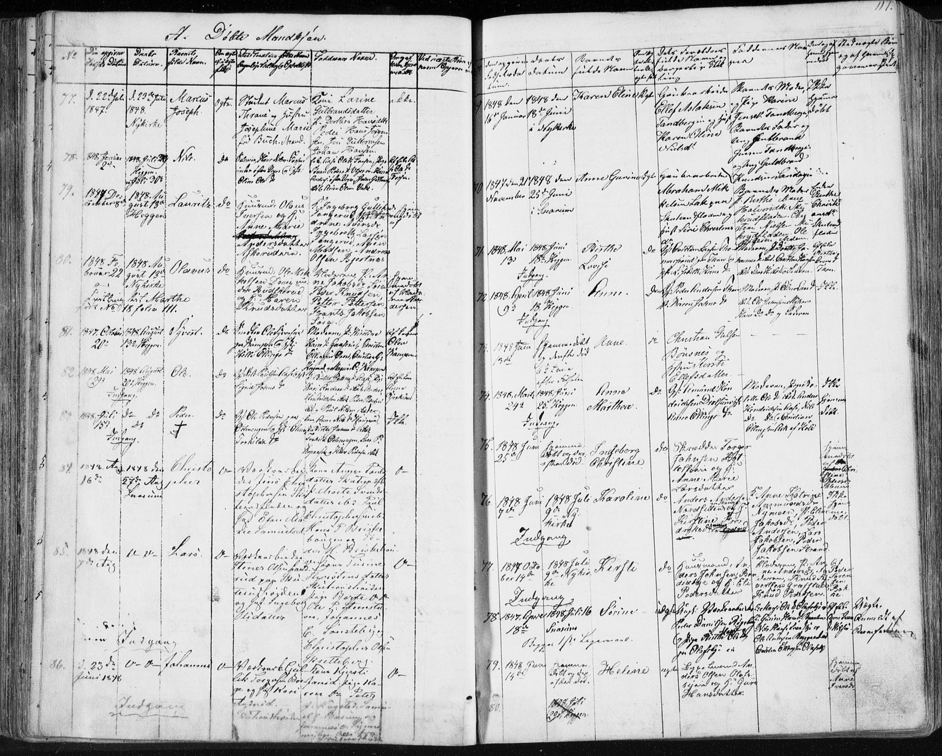 Modum kirkebøker, AV/SAKO-A-234/F/Fa/L0007: Parish register (official) no. 7, 1841-1850, p. 117