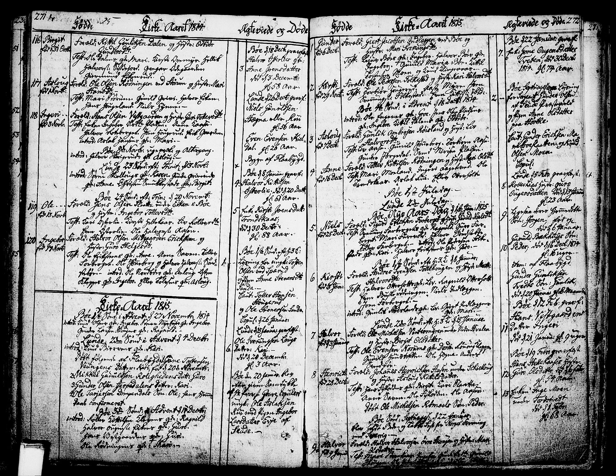 Bø kirkebøker, SAKO/A-257/F/Fa/L0005: Parish register (official) no. 5, 1785-1815, p. 271-272