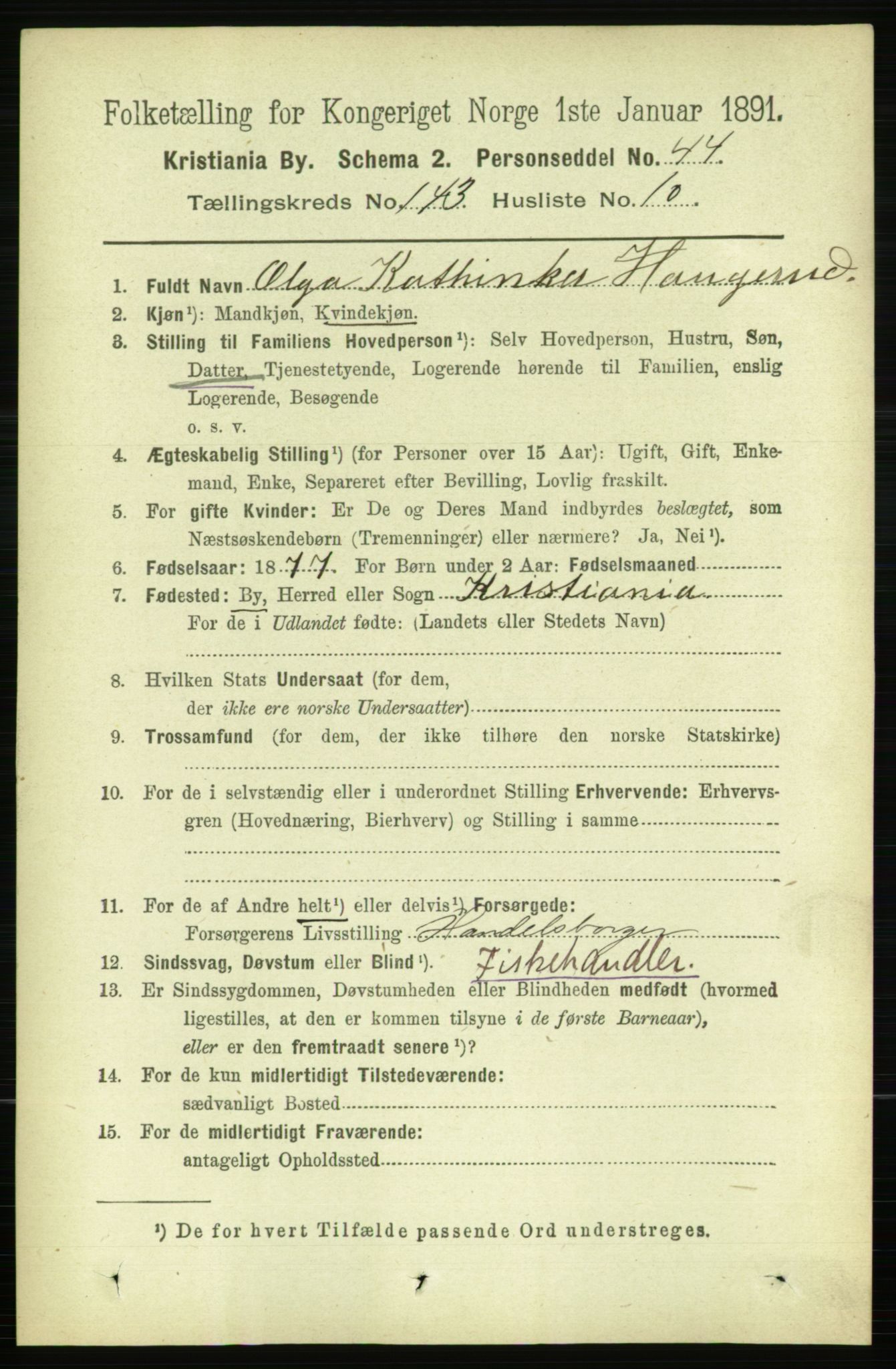 RA, 1891 census for 0301 Kristiania, 1891, p. 78963