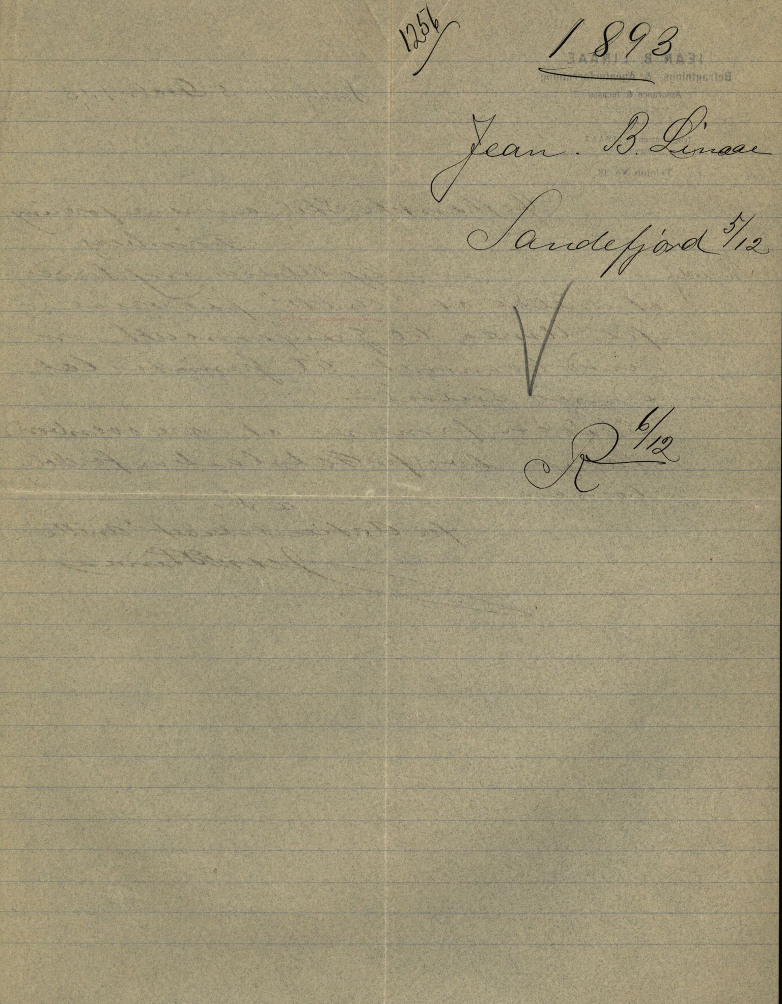 Pa 63 - Østlandske skibsassuranceforening, VEMU/A-1079/G/Ga/L0029/0009: Havaridokumenter / Anette, Agathe, Agra, Buffalo, 1893, p. 3