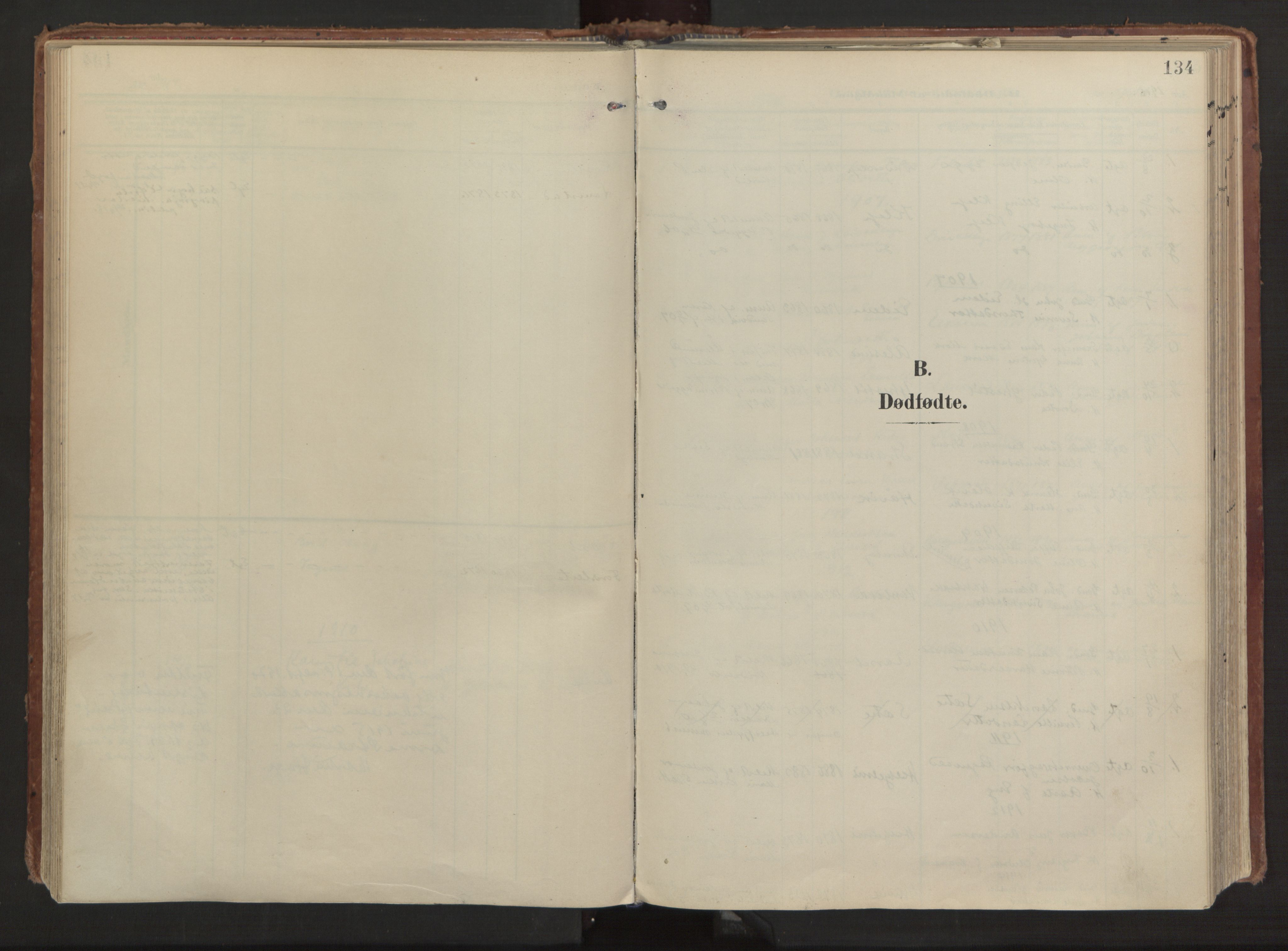 Ministerialprotokoller, klokkerbøker og fødselsregistre - Møre og Romsdal, SAT/A-1454/511/L0144: Parish register (official) no. 511A11, 1906-1923, p. 134
