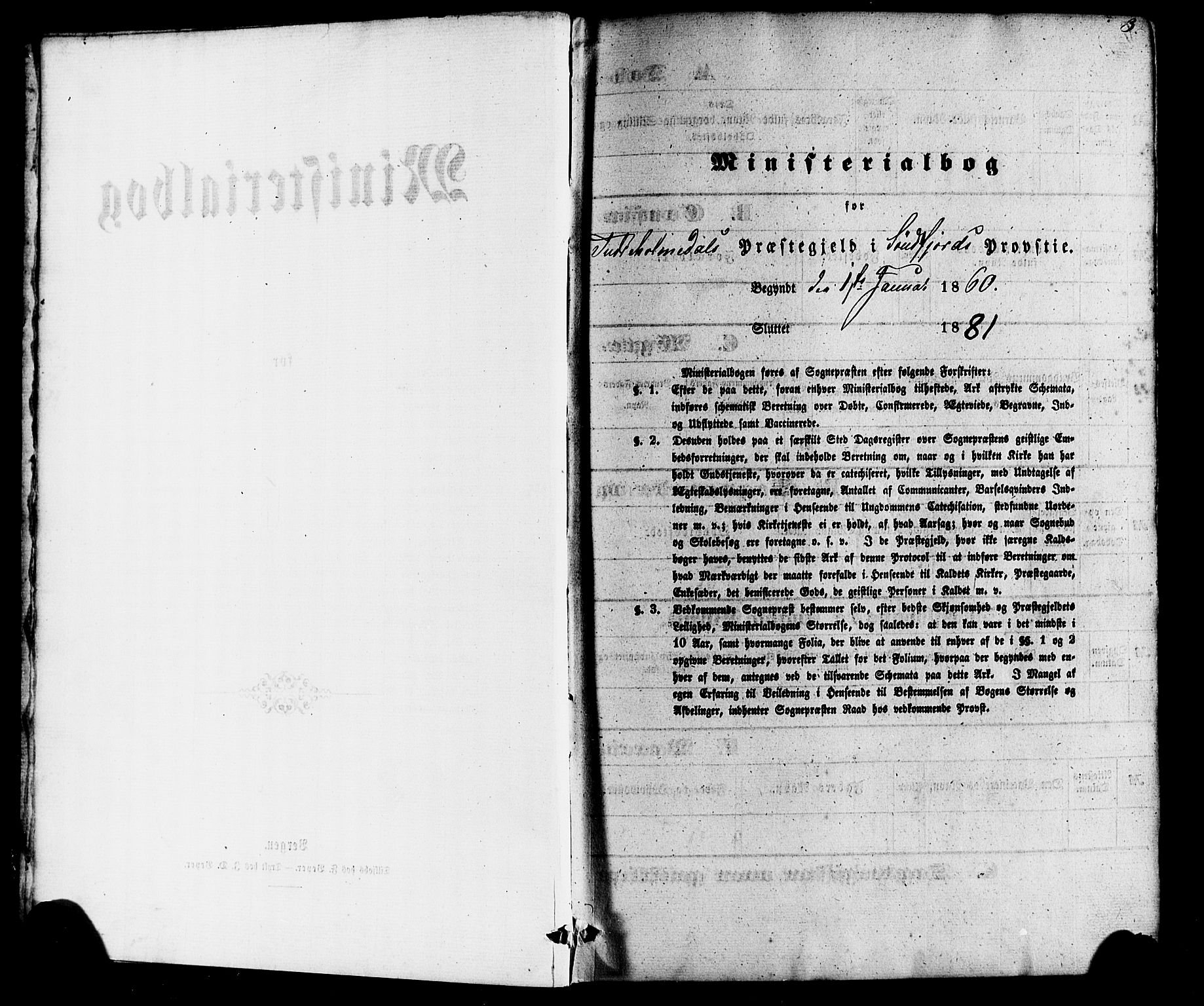 Gaular sokneprestembete, SAB/A-80001/H/Haa: Parish register (official) no. A 5, 1860-1881, p. 3