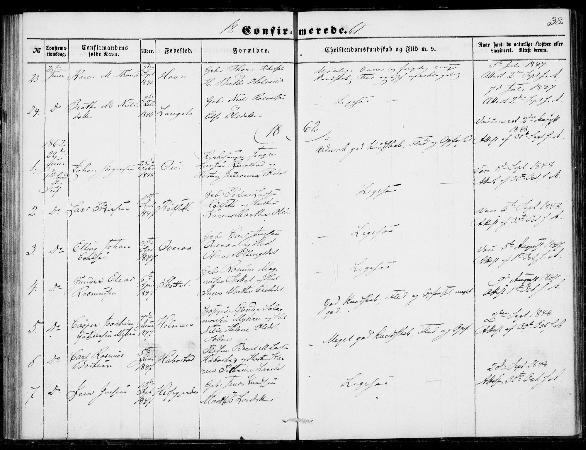 Ministerialprotokoller, klokkerbøker og fødselsregistre - Møre og Romsdal, SAT/A-1454/520/L0281: Parish register (official) no. 520A10, 1851-1881, p. 38
