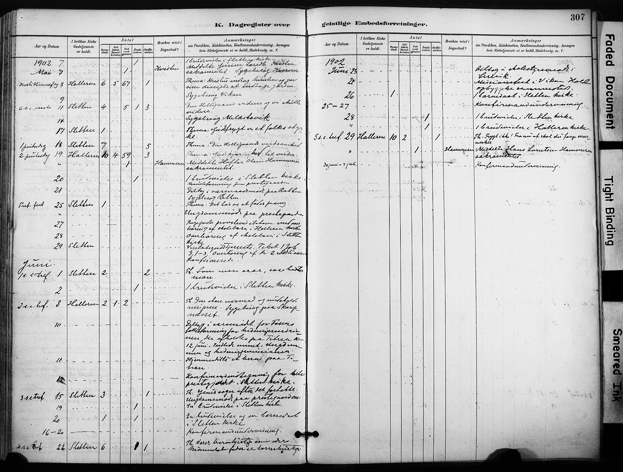 Ministerialprotokoller, klokkerbøker og fødselsregistre - Sør-Trøndelag, AV/SAT-A-1456/640/L0579: Parish register (official) no. 640A04, 1889-1902, p. 307