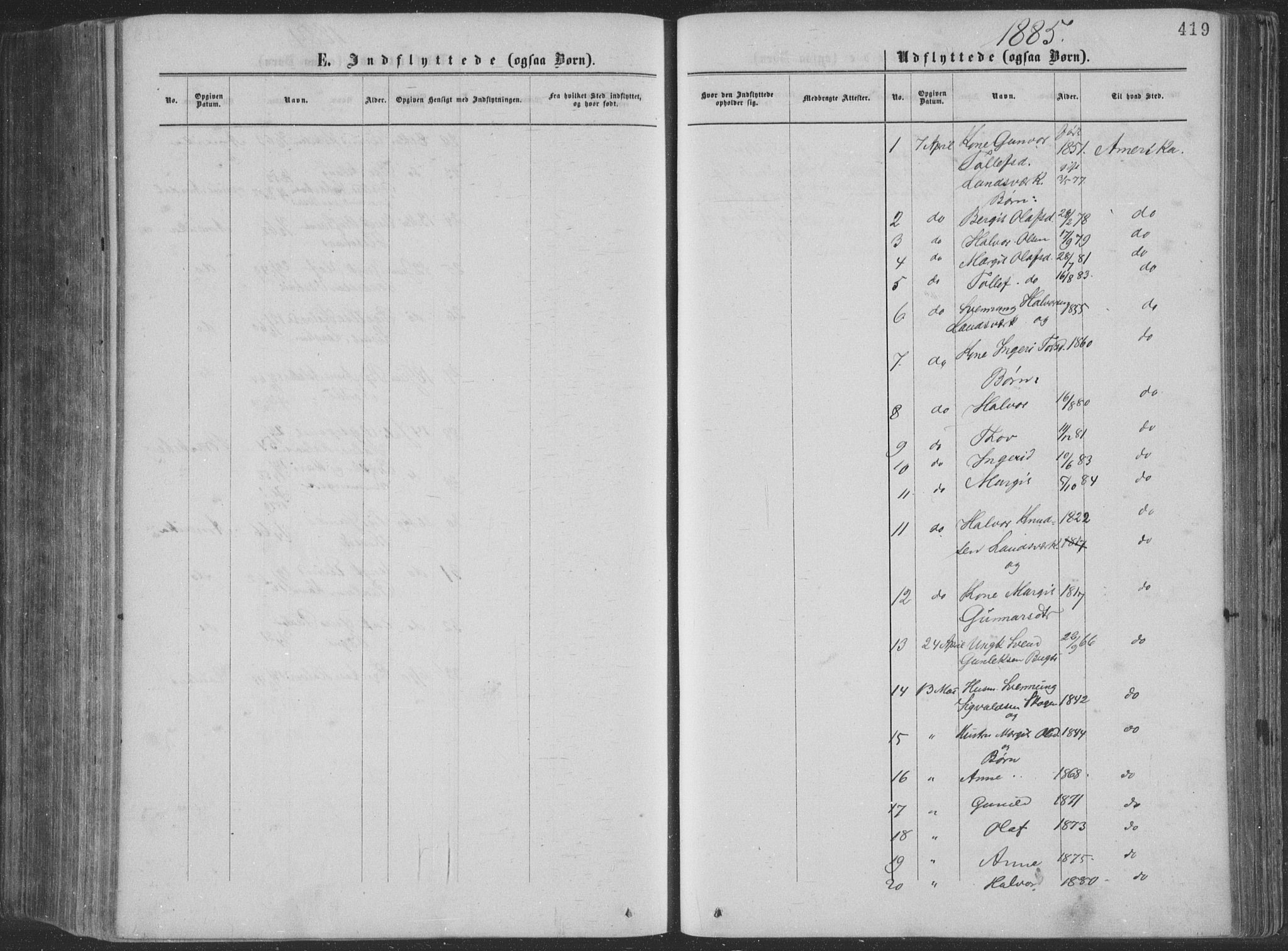 Seljord kirkebøker, AV/SAKO-A-20/F/Fa/L0014: Parish register (official) no. I 14, 1877-1886, p. 419