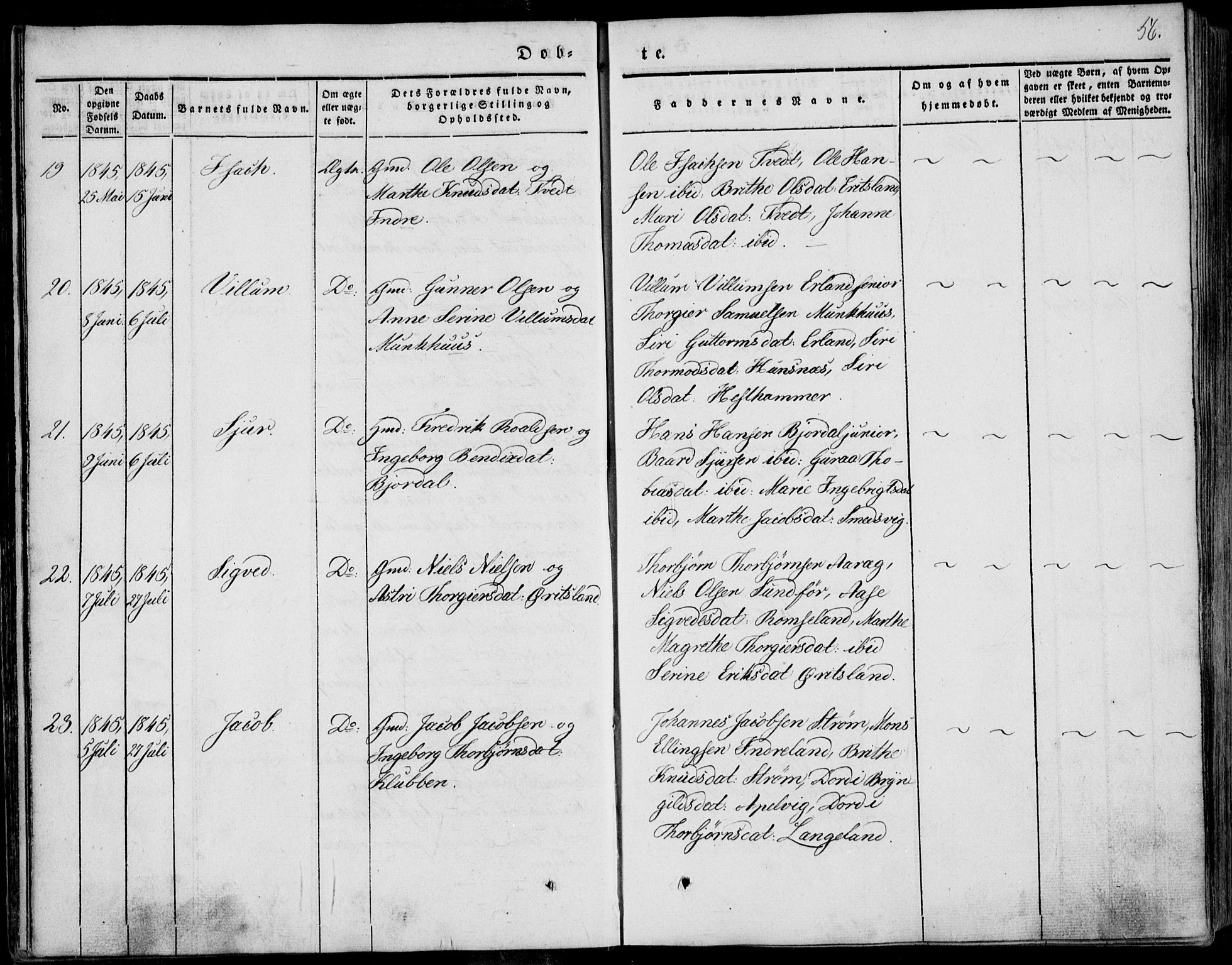 Skjold sokneprestkontor, SAST/A-101847/H/Ha/Haa/L0006: Parish register (official) no. A 6.1, 1835-1858, p. 56