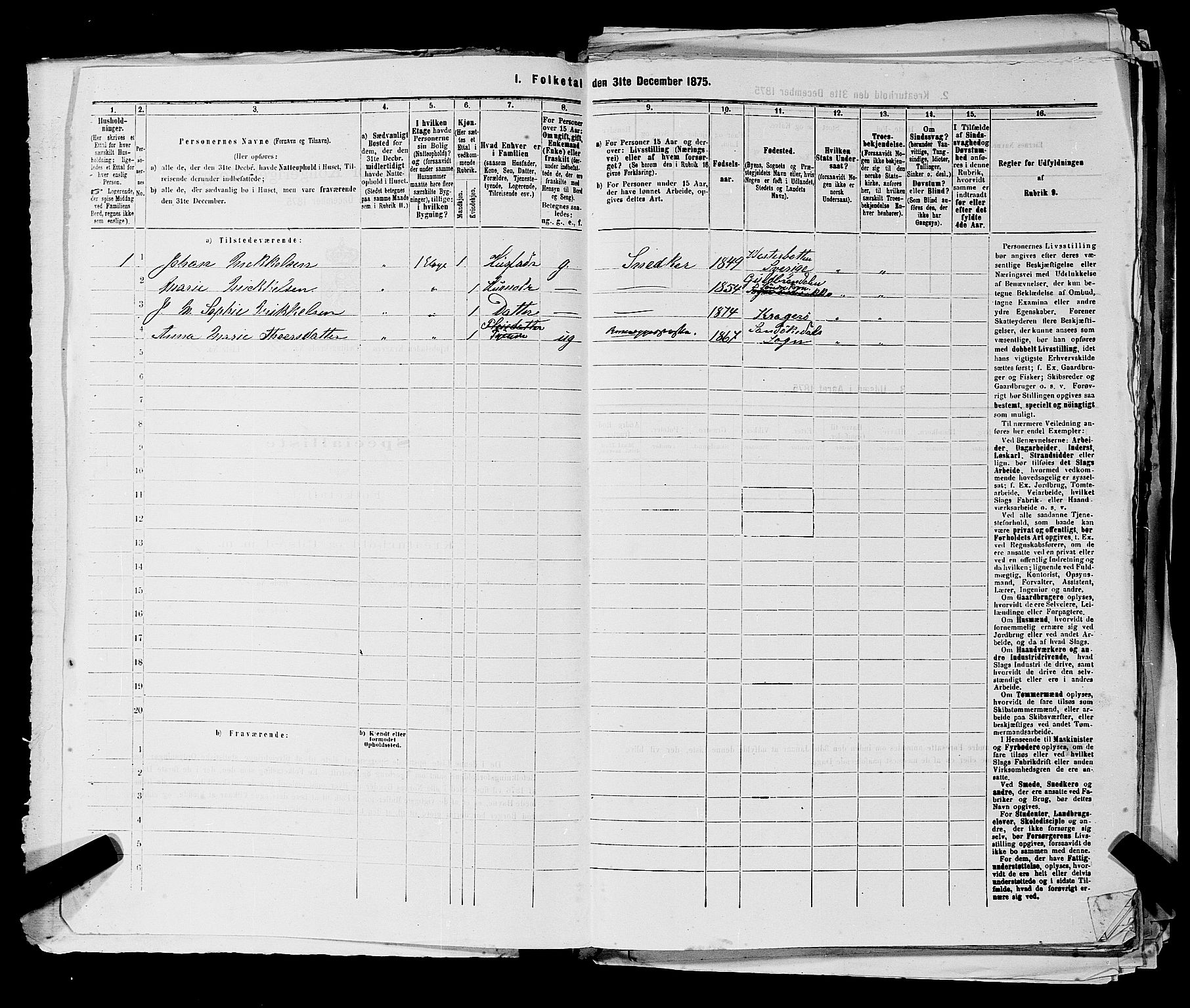 SAKO, 1875 census for 0801P Kragerø, 1875, p. 1124