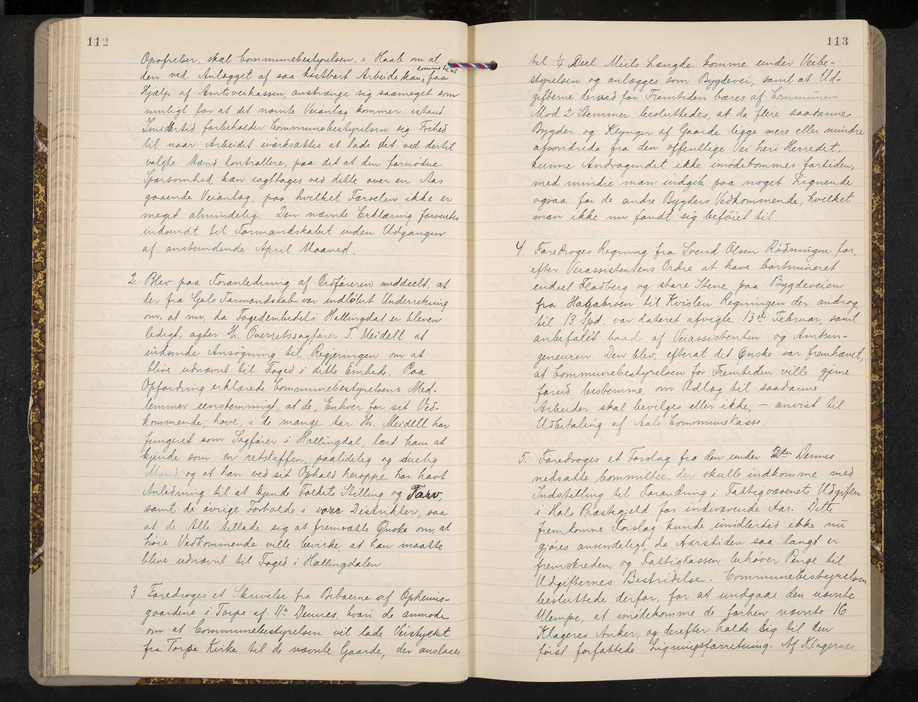 Ål formannskap og sentraladministrasjon, IKAK/0619021/A/Aa/L0003: Utskrift av møtebok, 1864-1880, p. 112-113
