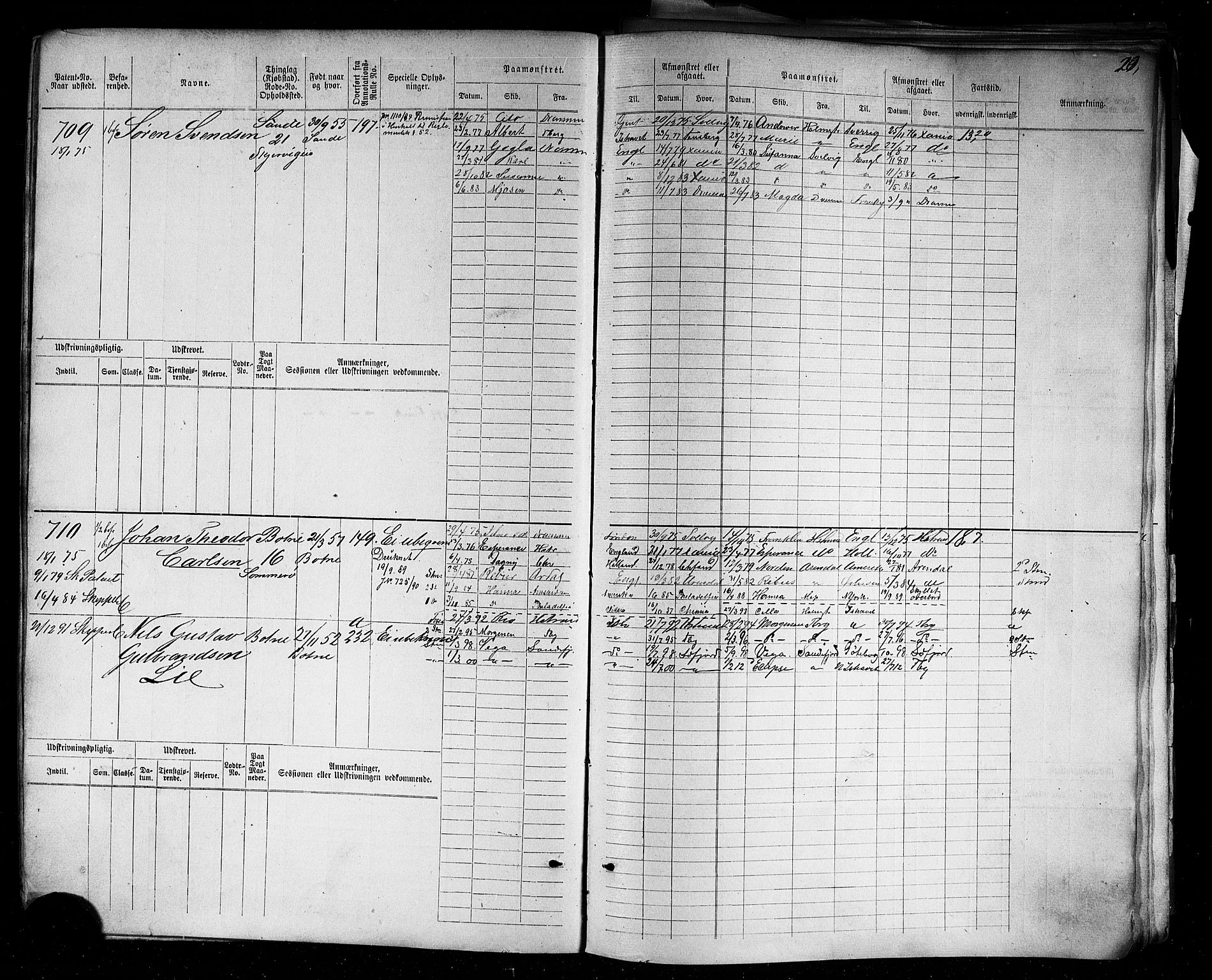 Holmestrand innrulleringskontor, AV/SAKO-A-1151/F/Fc/L0004: Hovedrulle, 1872-1913, p. 23