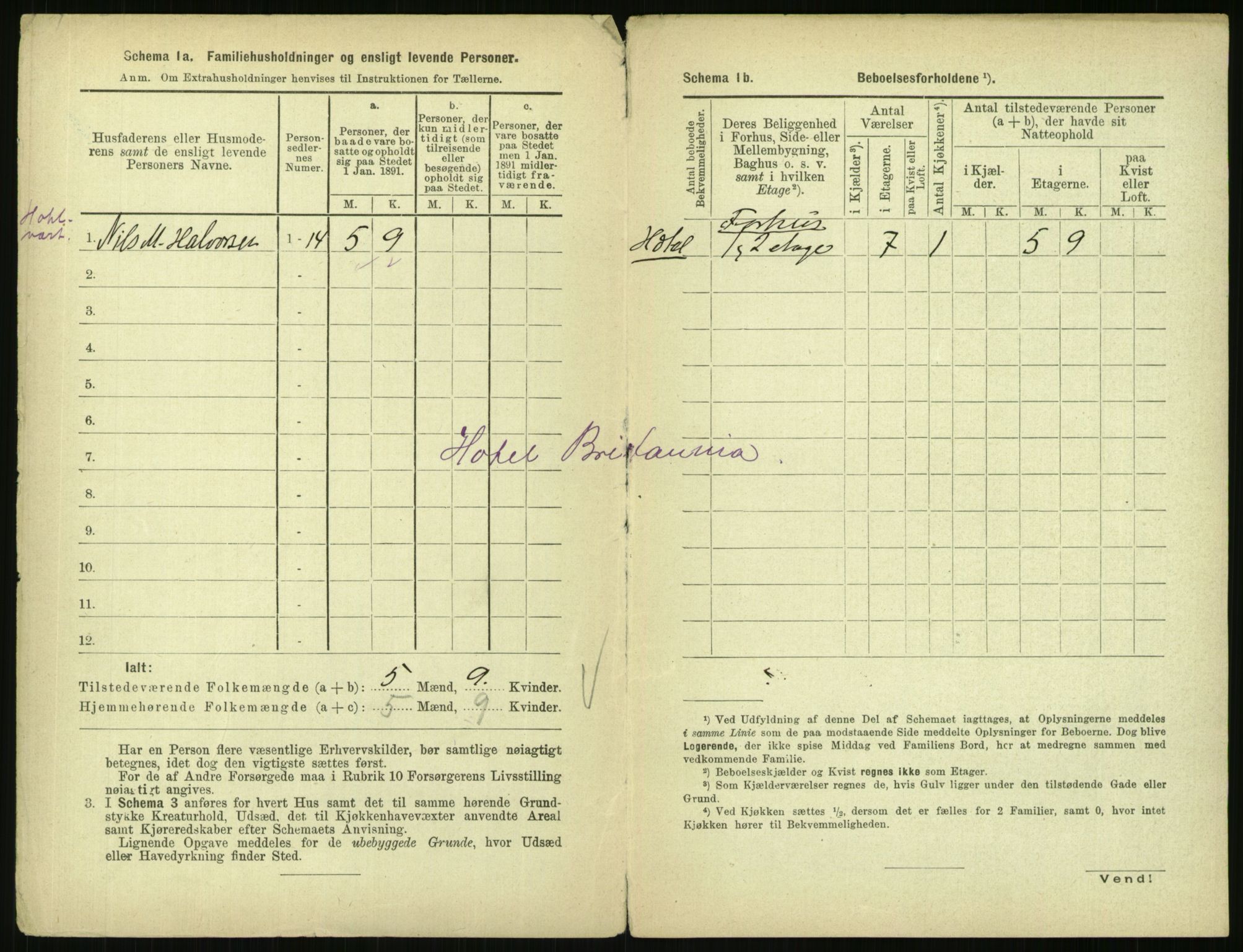 RA, 1891 census for 0301 Kristiania, 1891, p. 2513