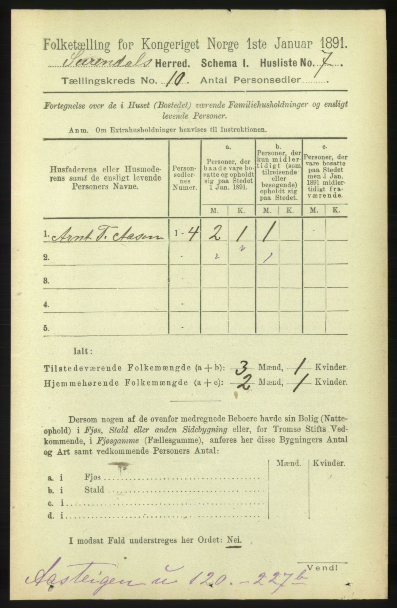 RA, 1891 census for 1566 Surnadal, 1891, p. 2511