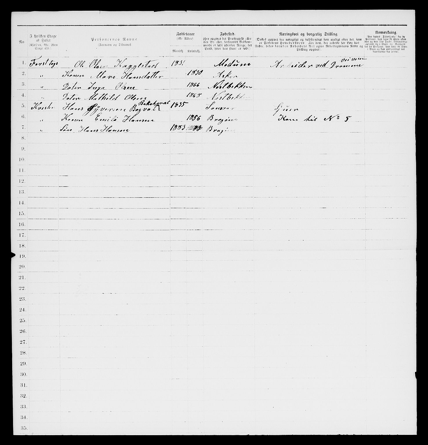 SAKO, 1885 census for 0602 Drammen, 1885, p. 2028