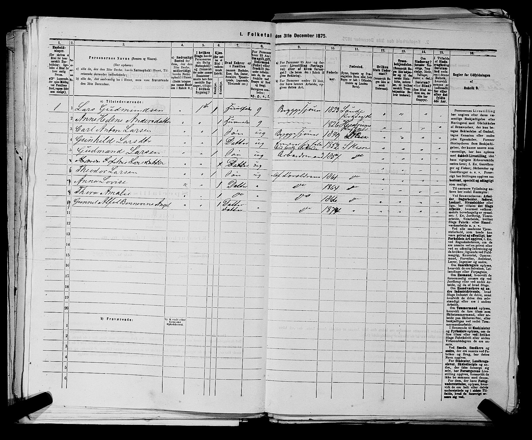 SAKO, 1875 census for 0806P Skien, 1875, p. 474