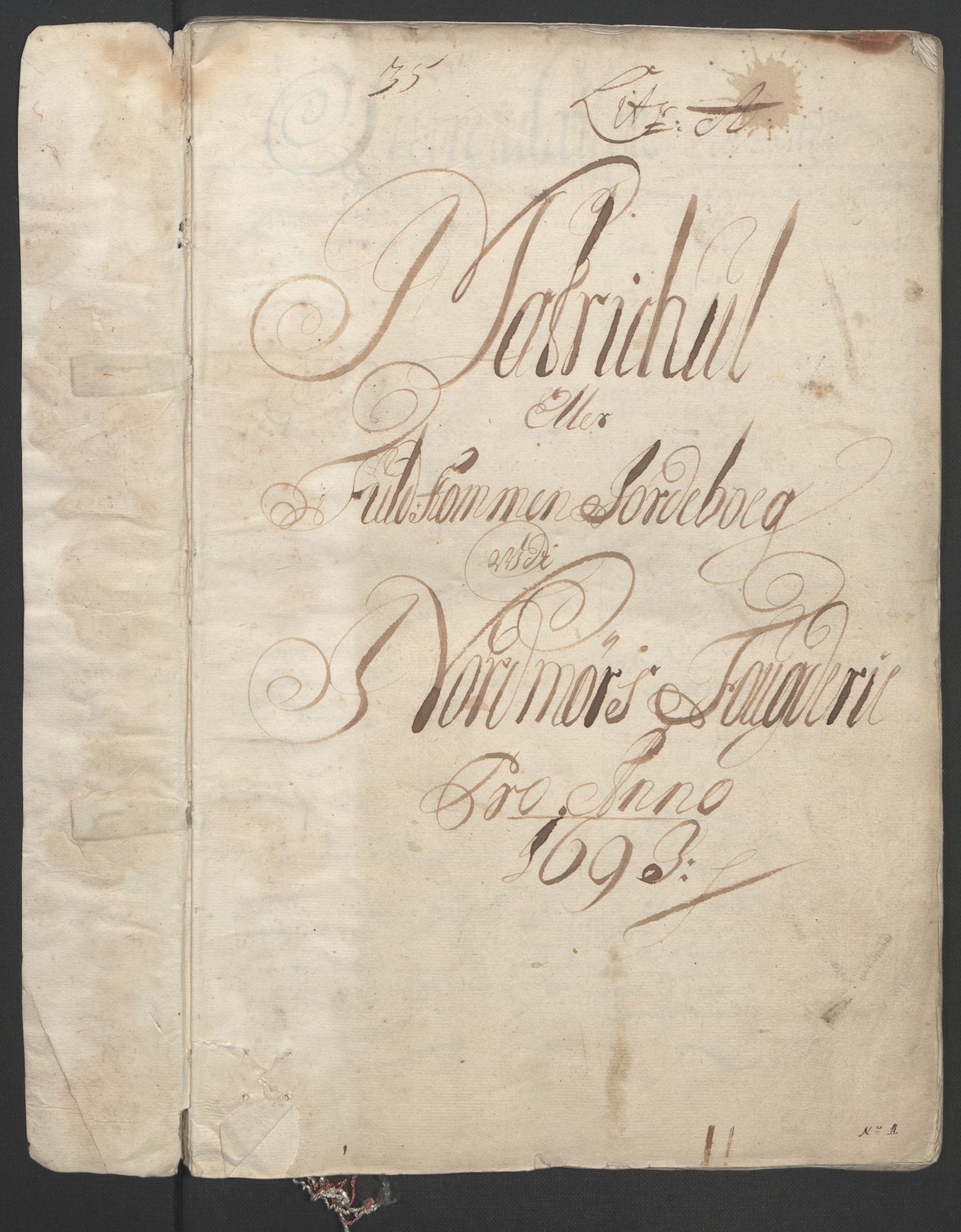 Rentekammeret inntil 1814, Reviderte regnskaper, Fogderegnskap, RA/EA-4092/R56/L3735: Fogderegnskap Nordmøre, 1692-1693, p. 280