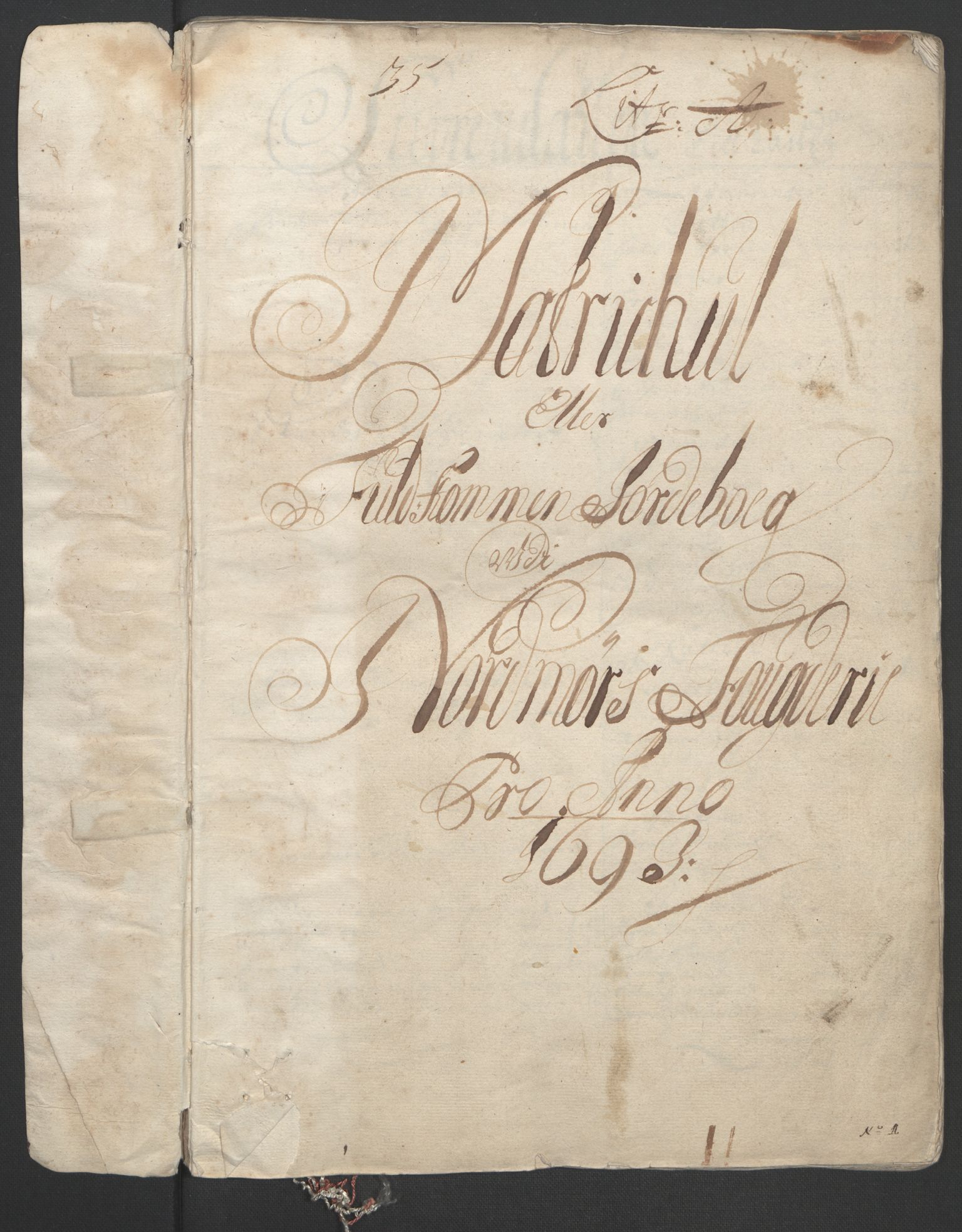 Rentekammeret inntil 1814, Reviderte regnskaper, Fogderegnskap, AV/RA-EA-4092/R56/L3735: Fogderegnskap Nordmøre, 1692-1693, p. 280